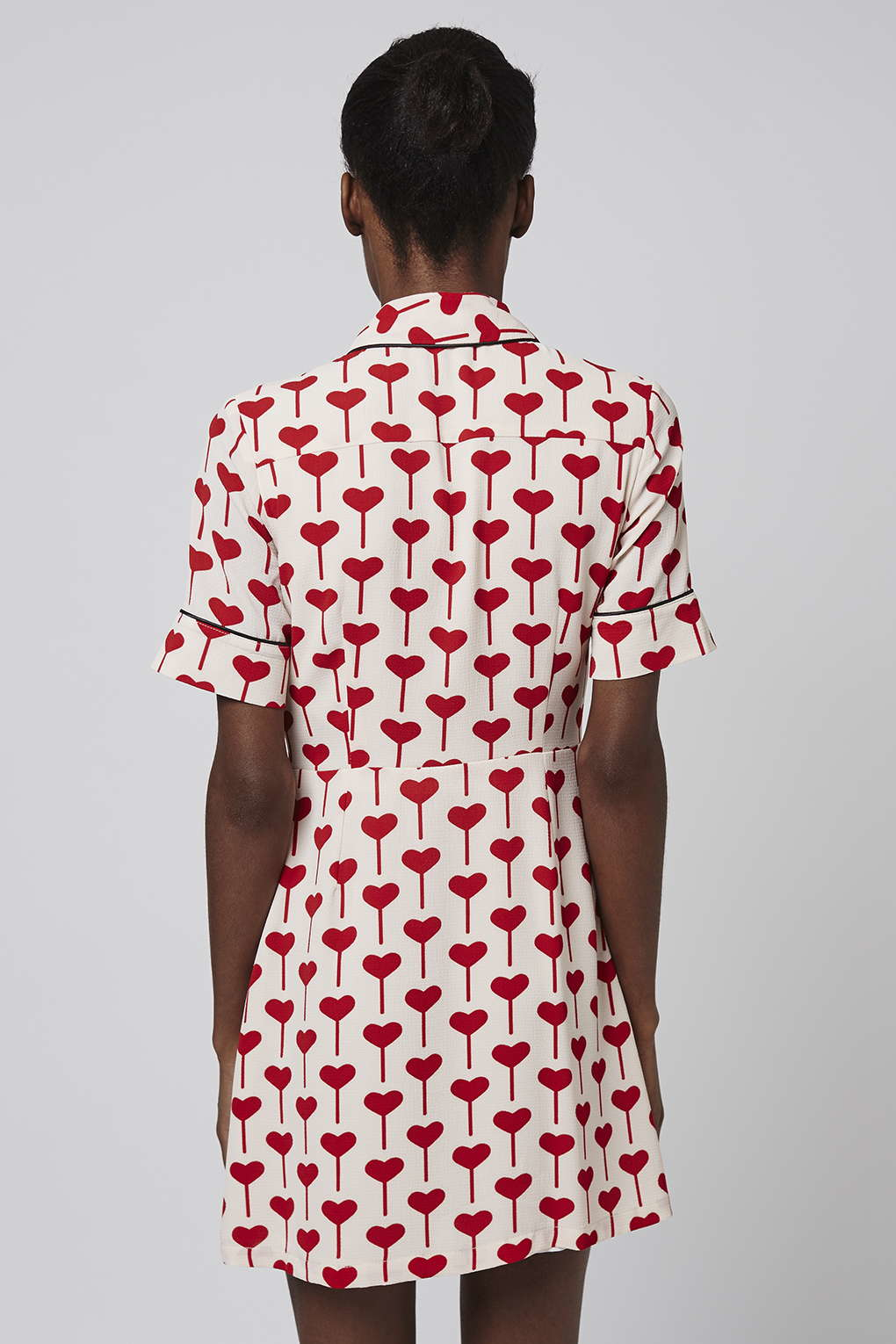 topshop heart print dress