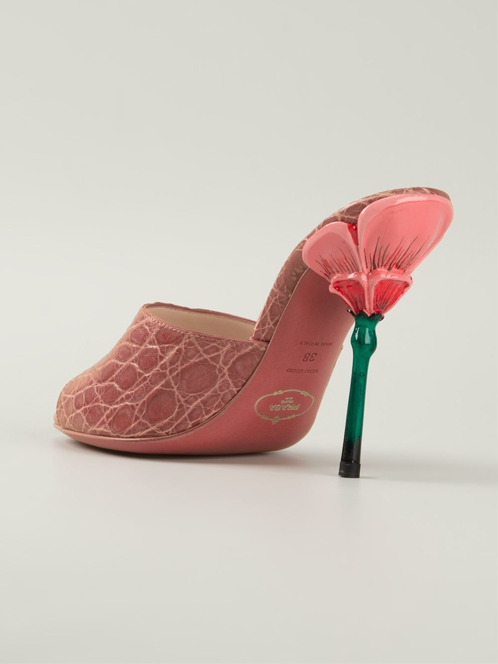 Prada flower outlet heels