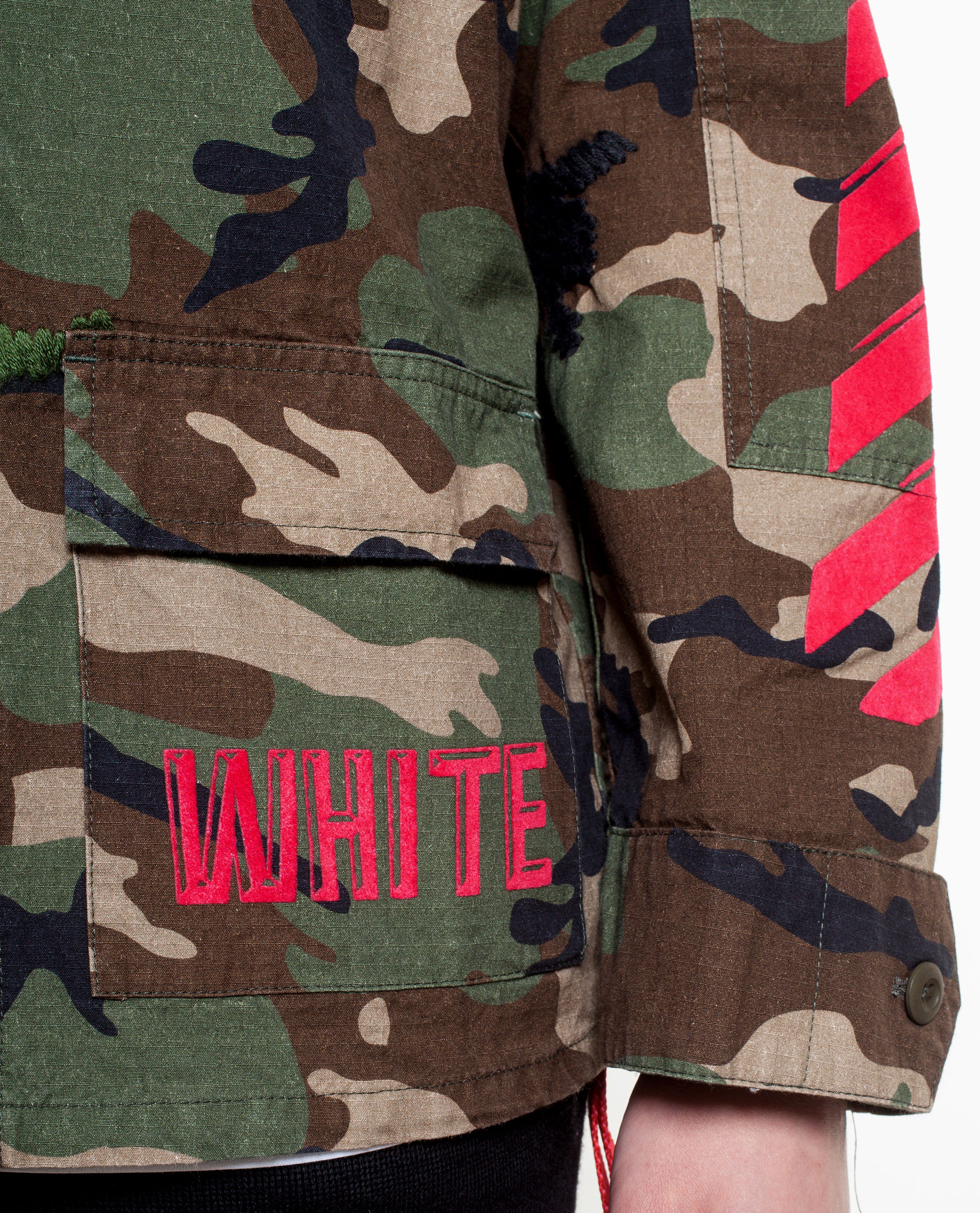 Camo jacket off white cheap