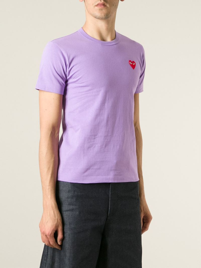 comme des garcons play colour series logo tee