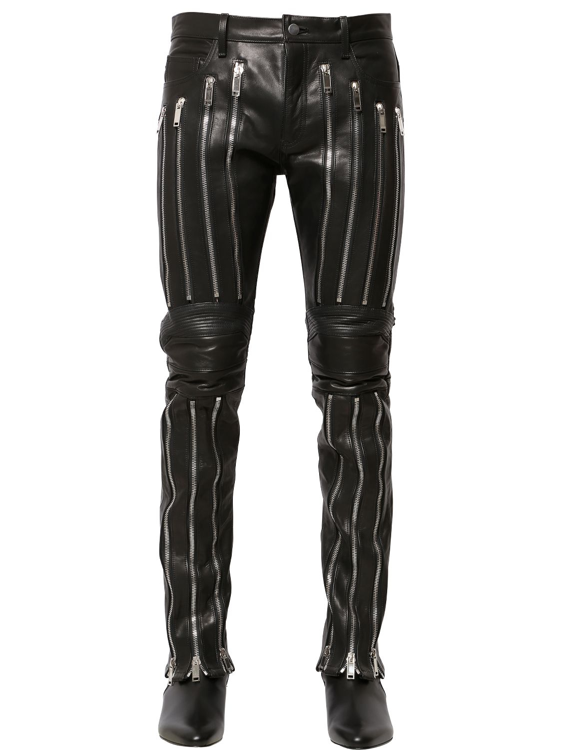 Christian Dada 17cm Multi Zip Leather 
