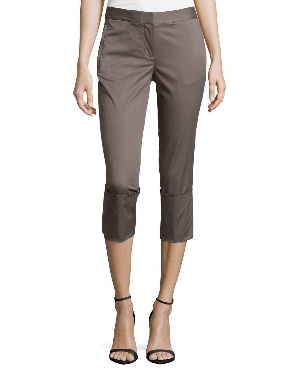 Kaufman franco Skinnyleg Widecuff Pants in Brown Lyst Kaufman franco Skinnyleg Widecuff Pants in Brown Lyst