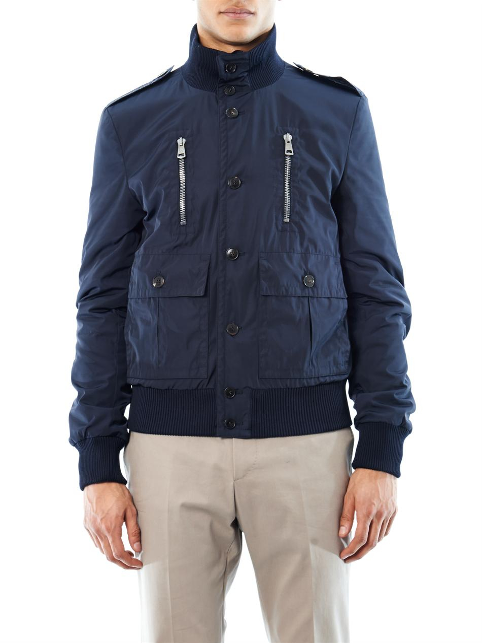 Gucci Madonna Bomber Jacket in Blue for Men - Lyst