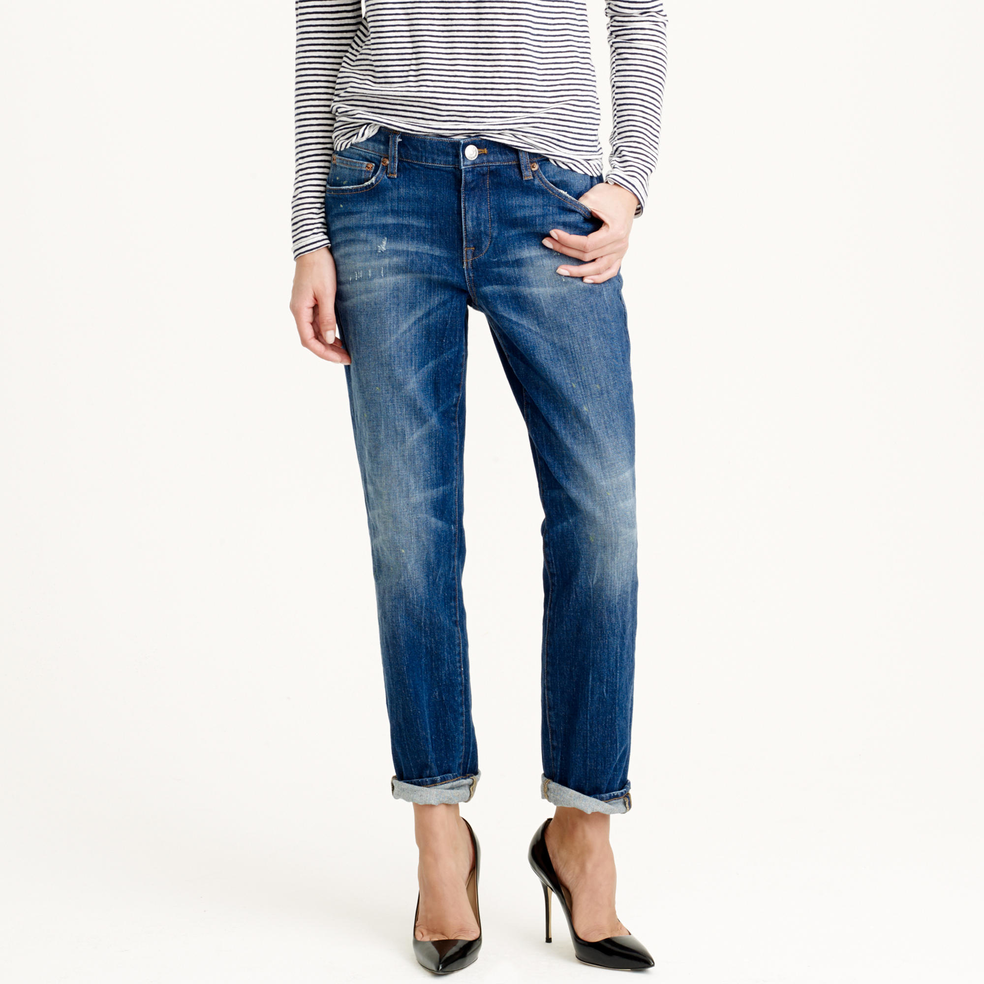 J.crew Slim Brokenin Boyfriend Jean In Michel Wash in Blue (michel wash)