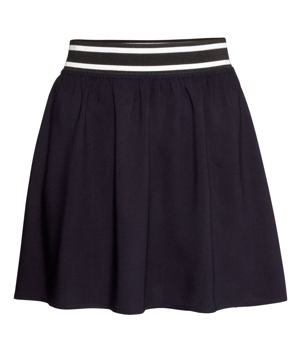 H&m Short Skirt in Black | Lyst