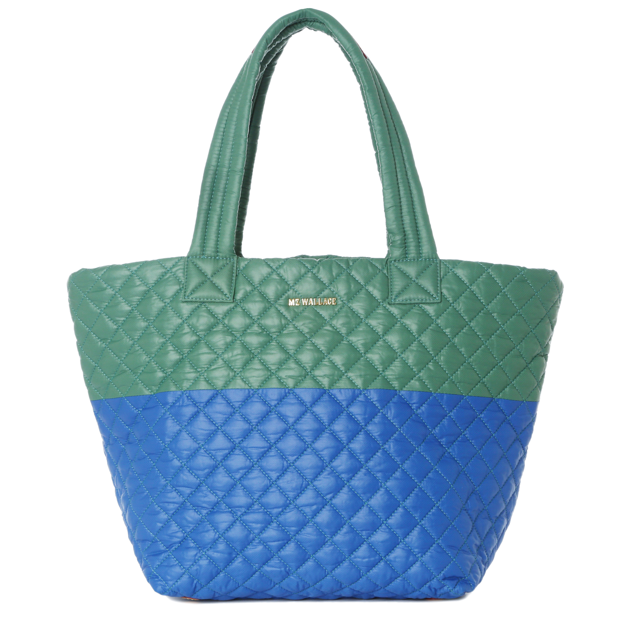 MZ Wallace Medium Metro Tote Emerald & Sapphire Color Block in Green