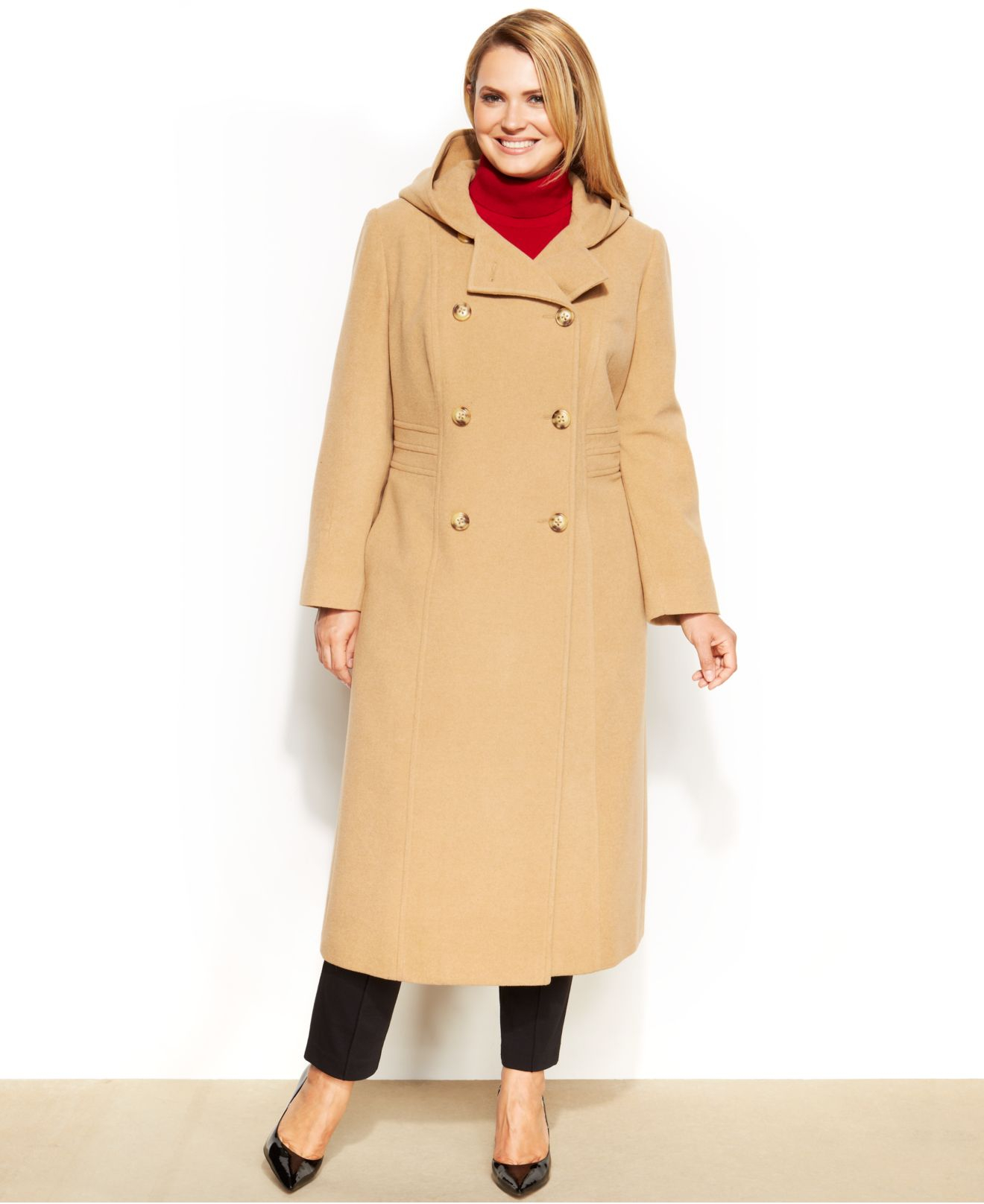 anne klein plus size wool coats