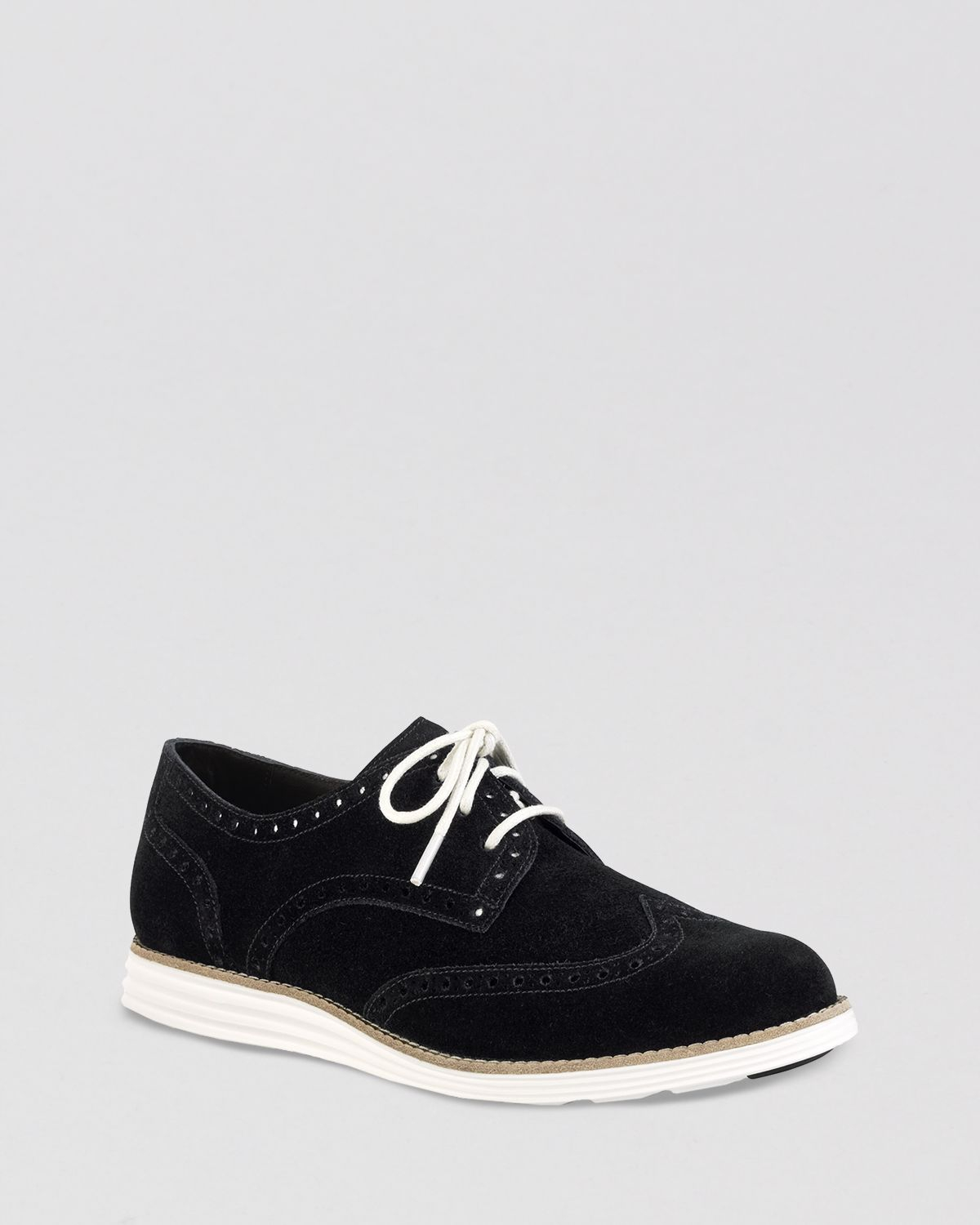cole haan black and white oxfords