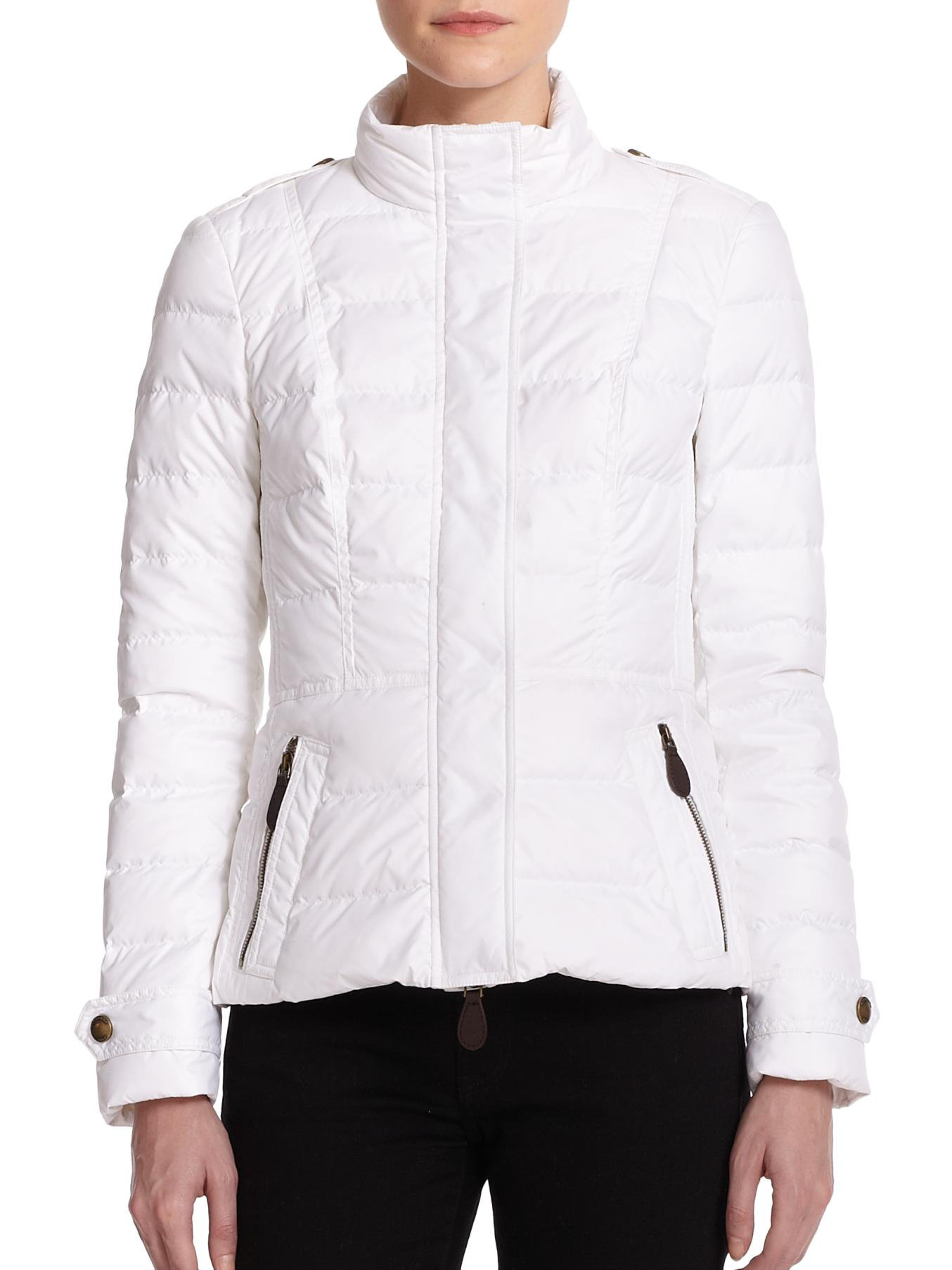 Burberry brit Dalesbury Short Puffer Jacket in White Lyst