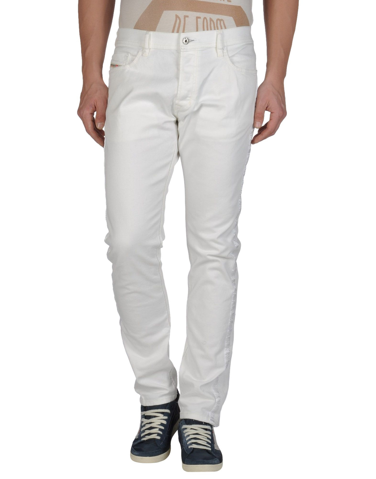 Lyst Diesel Skinny Straight Jeans in White for Men