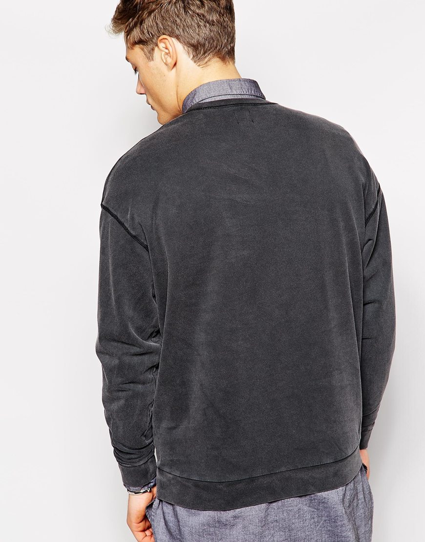 acid wash grey hoodie