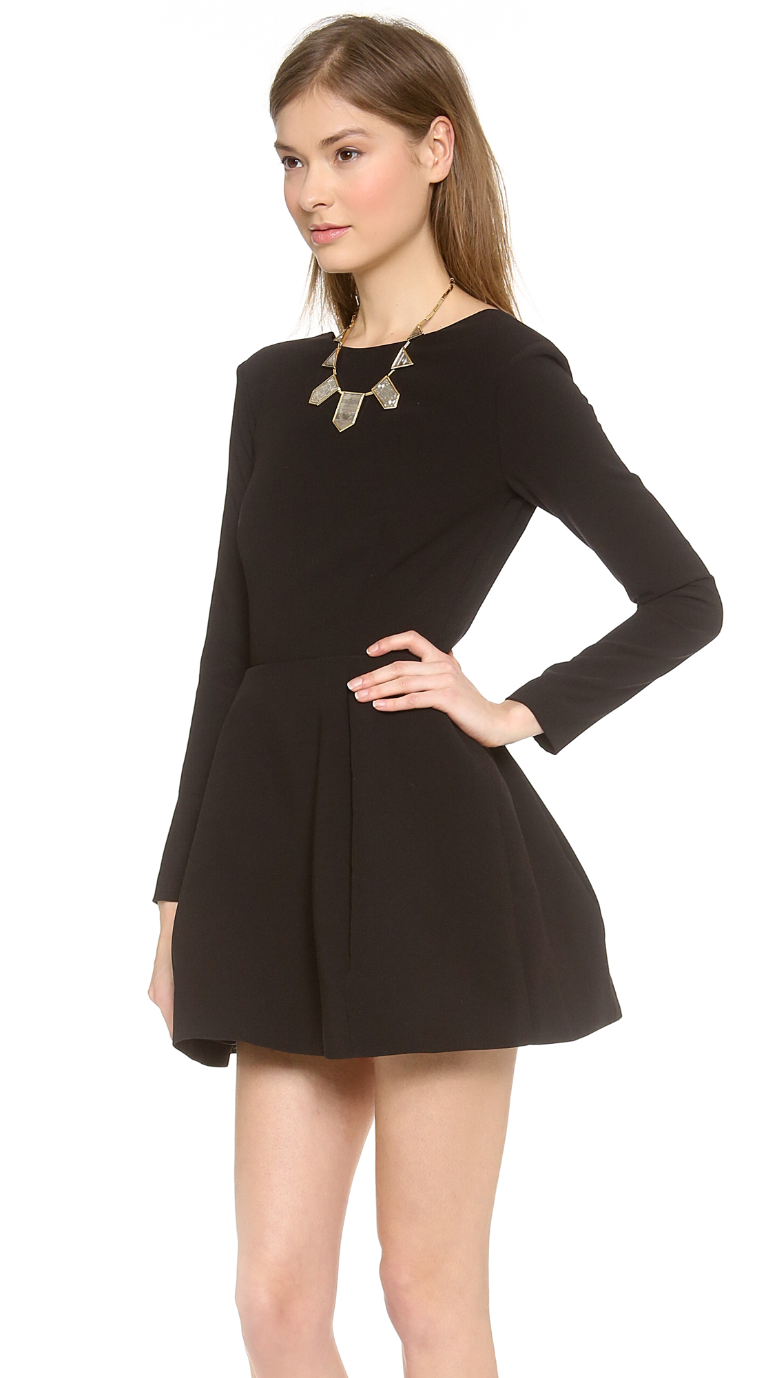 Aq/aq Beat Mini Dress Black in Black | Lyst