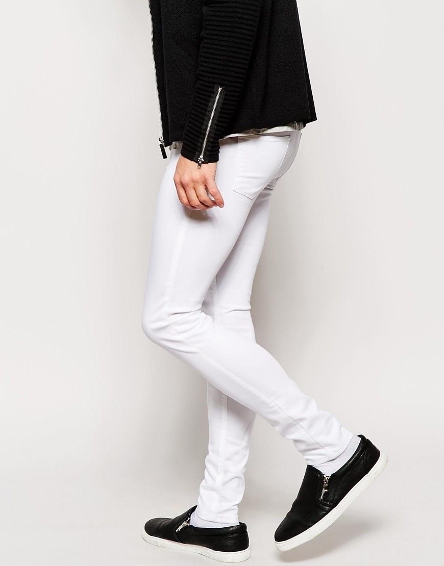 volleyball give procedure ASOS Spray On Jeans in White for Men | Lyst