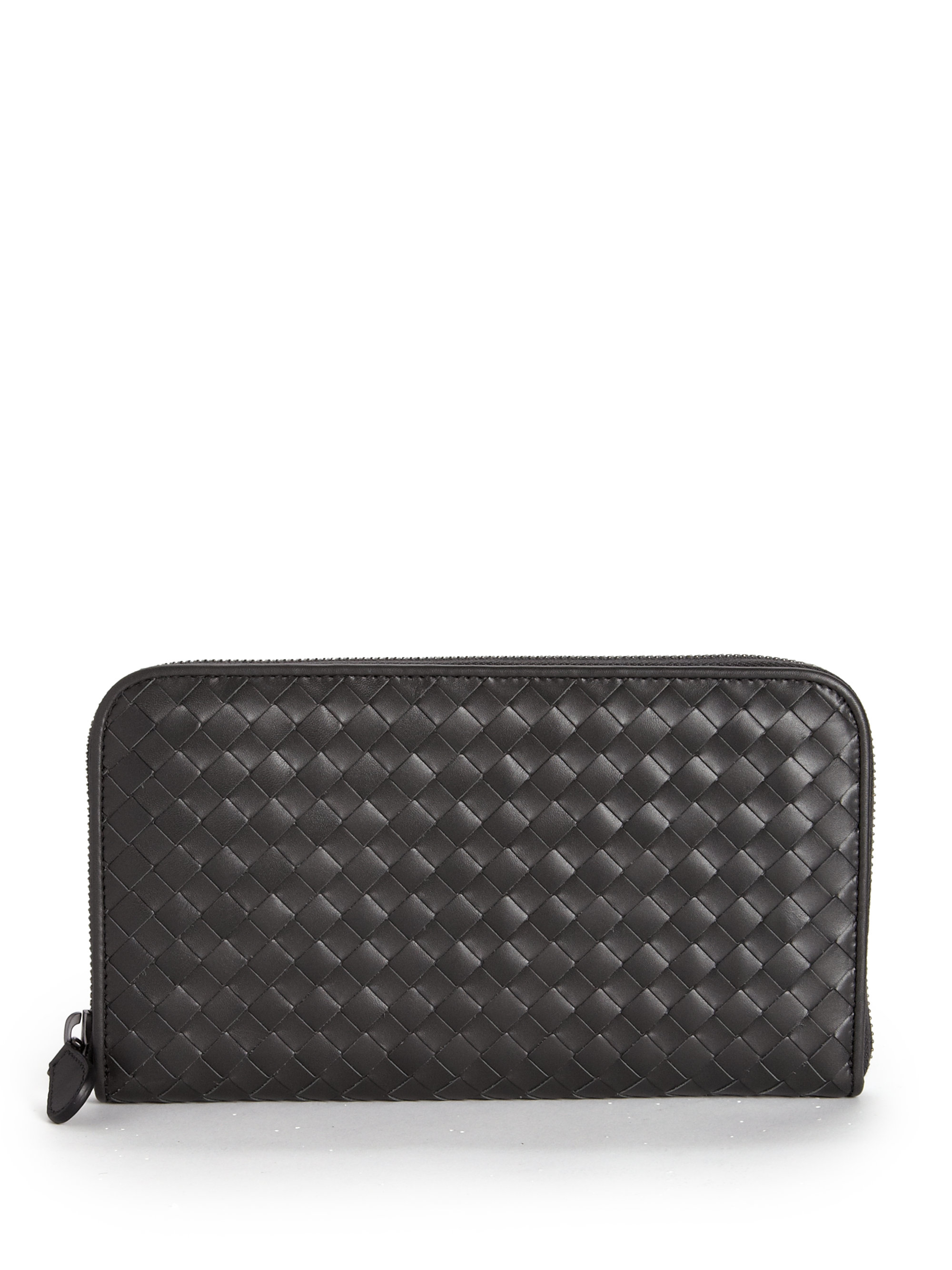 Bottega Intrecciato Ziparound Wallet in Black (espresso) Lyst