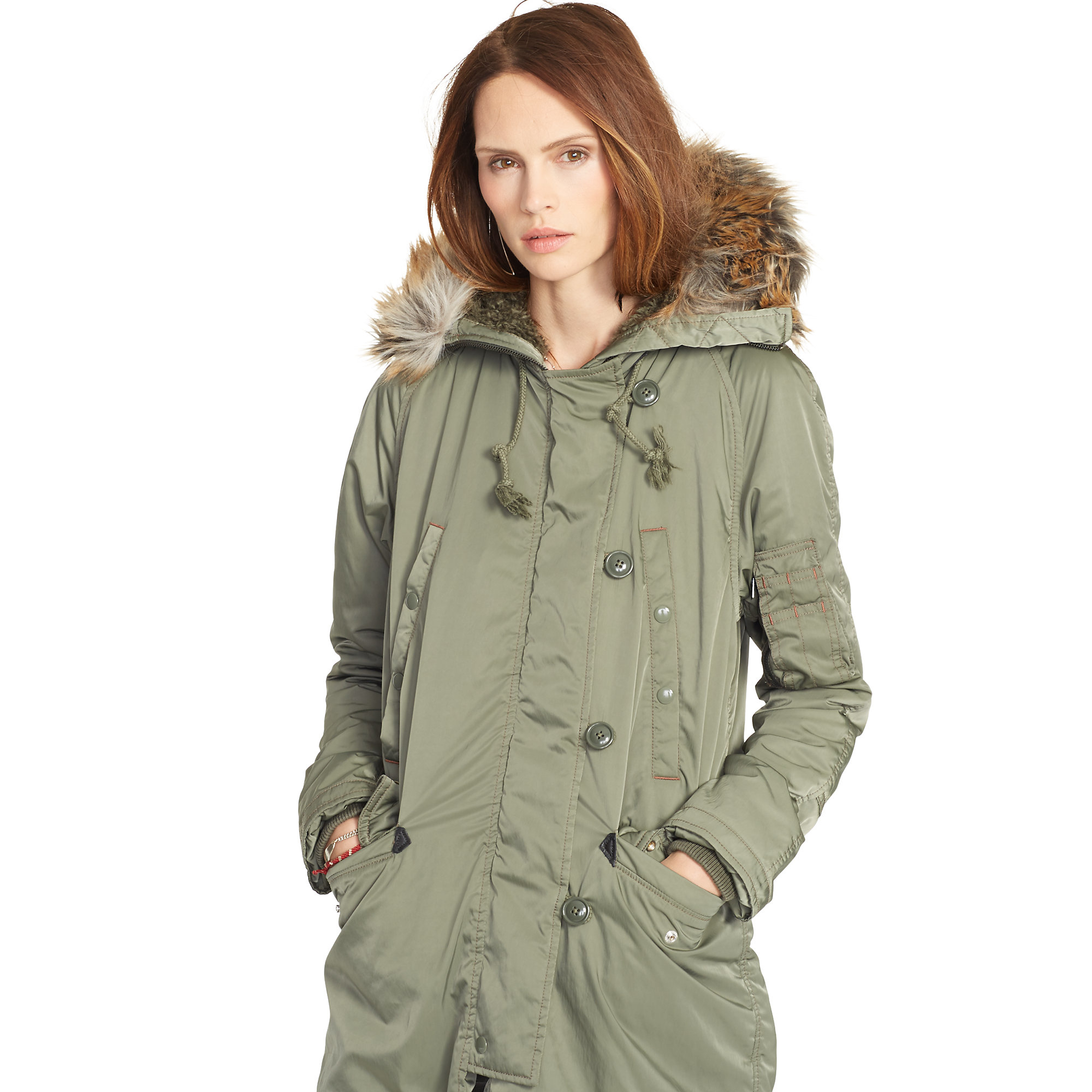 Denim & Supply Ralph Lauren Hooded Down Parka in Green - Lyst