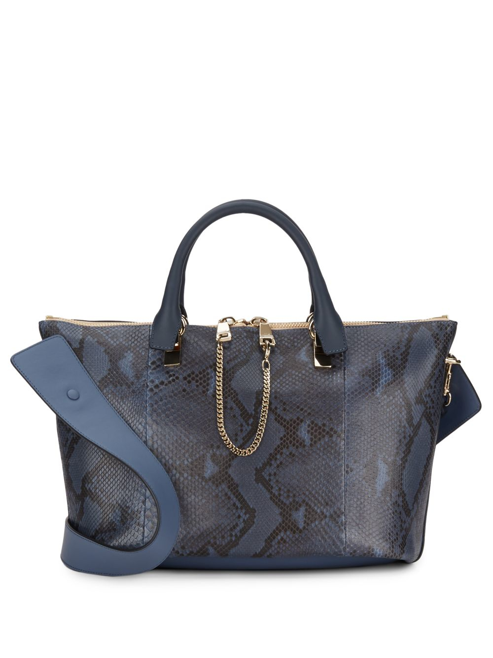Chlo Leather \u0026amp; Python Top-handle Bag in Multicolor (multi) | Lyst