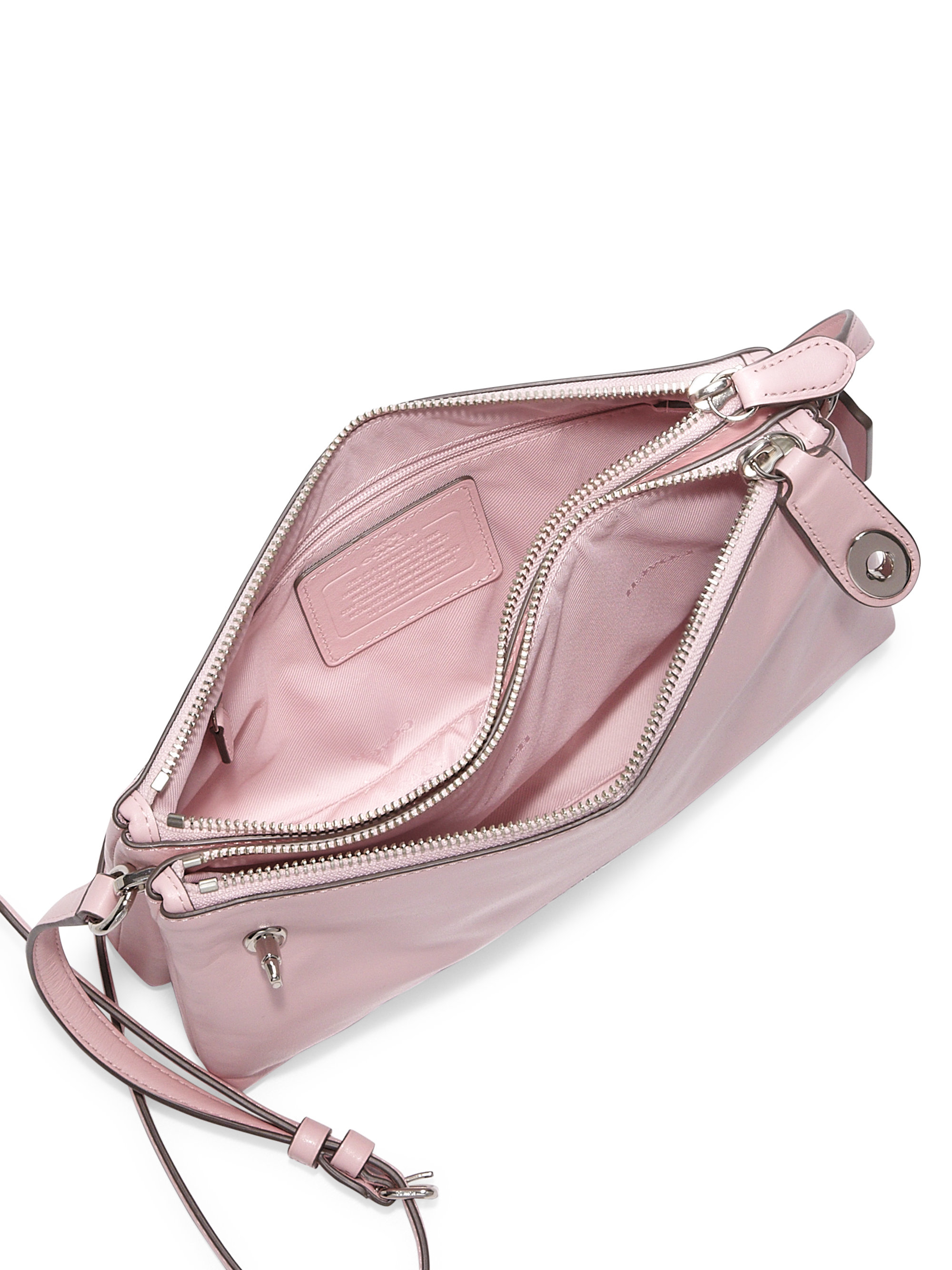 COACH Crosby Leather Crossbody Bag in Pink - Lyst