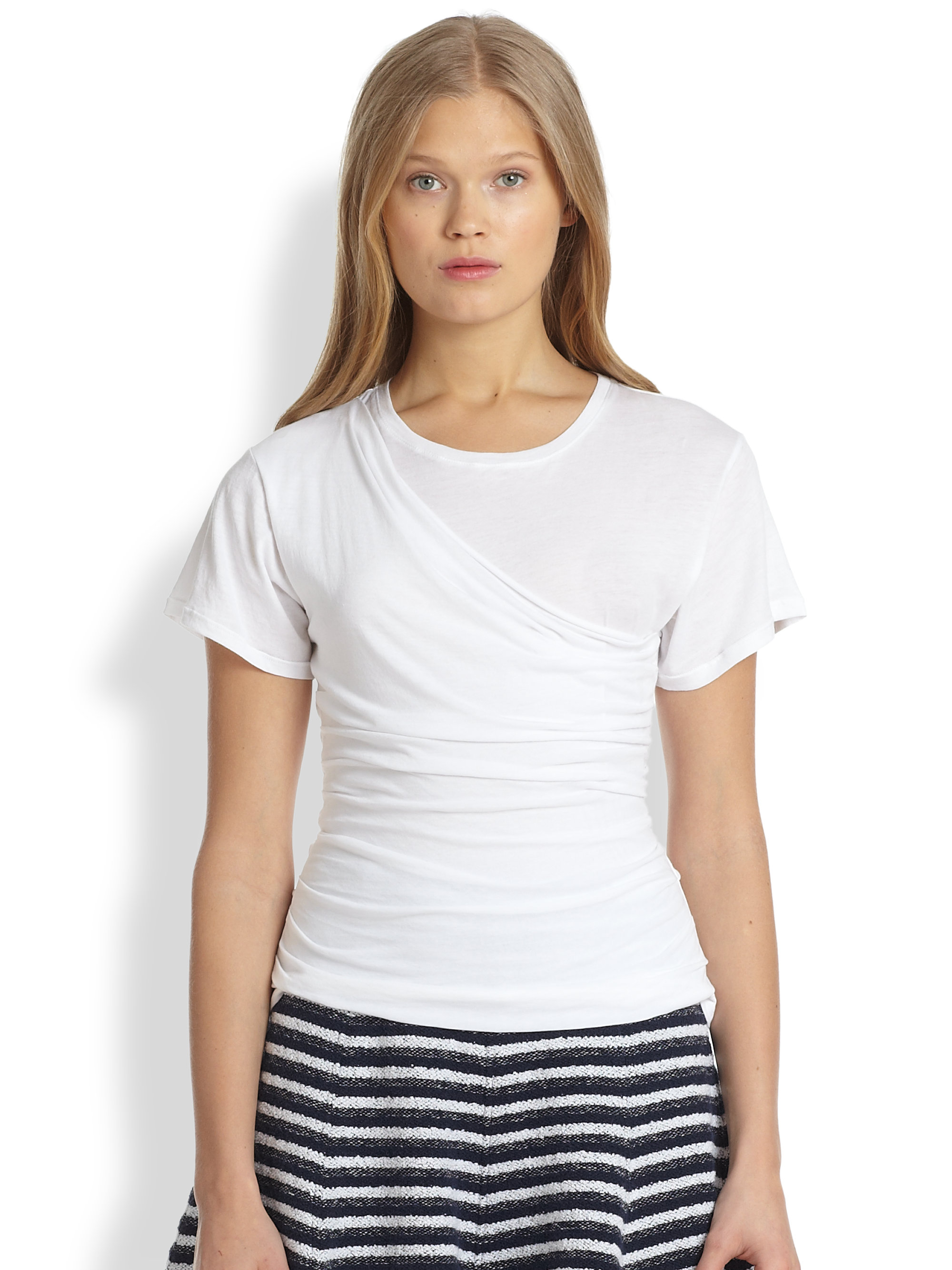 ruched front tee