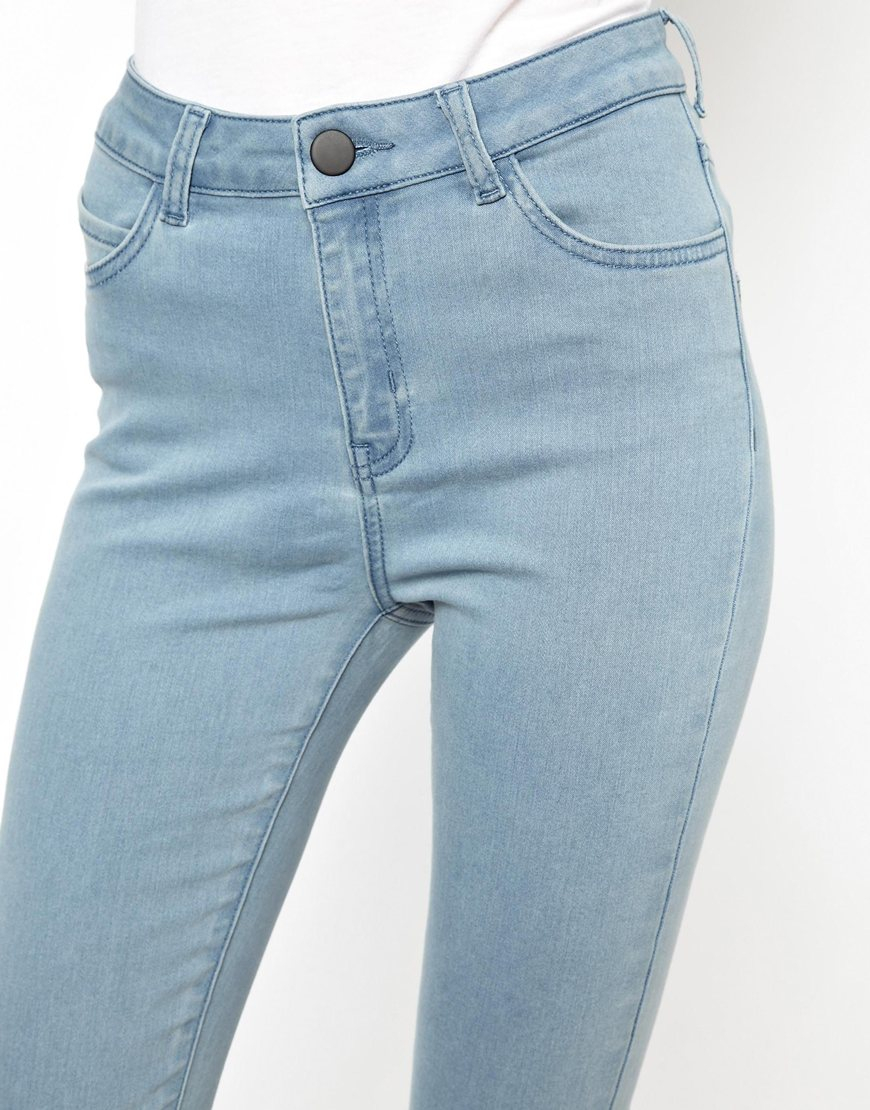 Just Female Stroke High Waist Skinny Jeans in Blue - Lyst