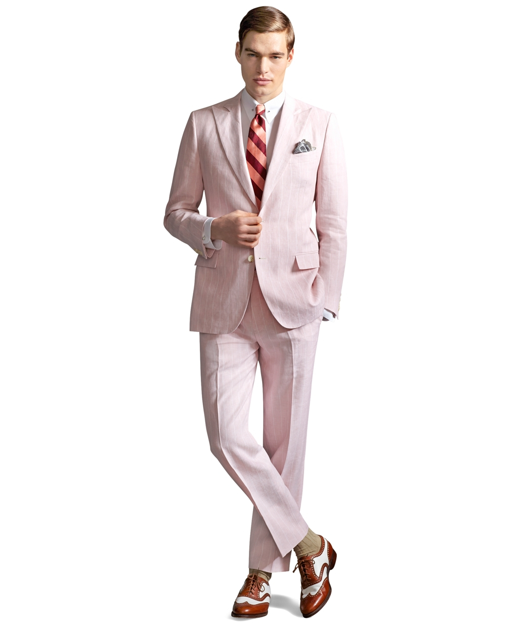 brooks brothers gatsby pink suit