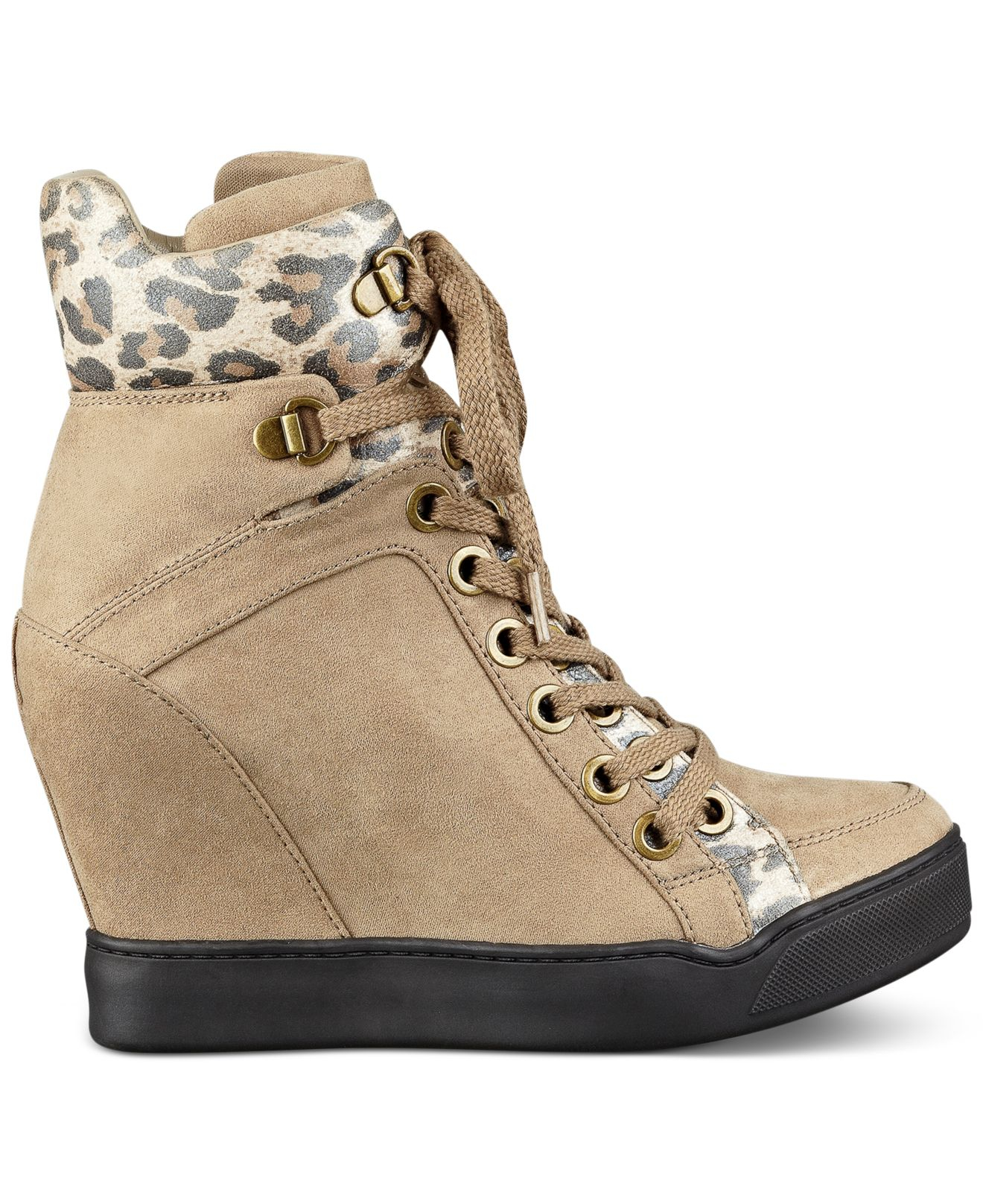 Guess Women's Matty Wedge Sneakers in Light Natural (Natural) - Lyst