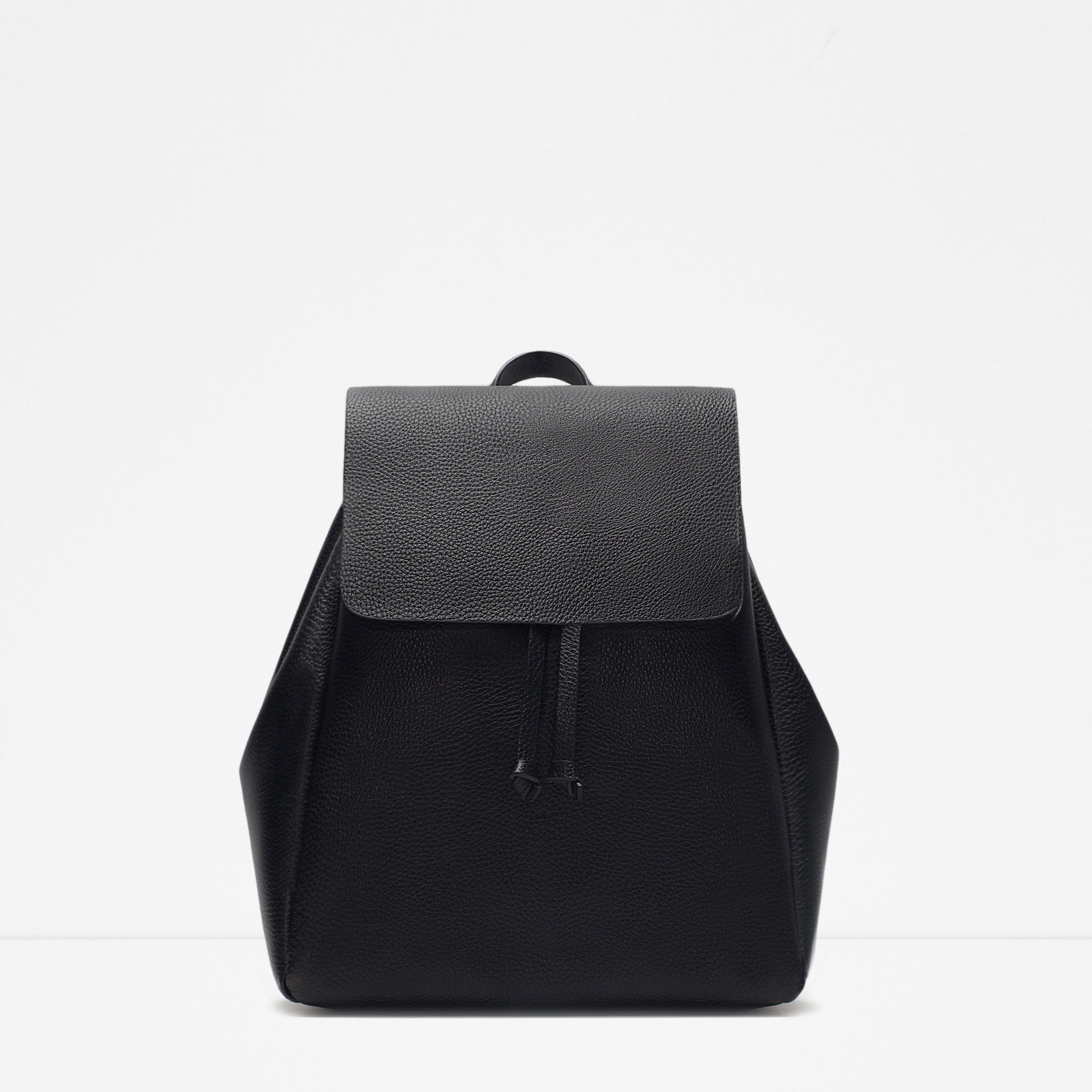 Zara Backpack With Foldover Flap in Black Lyst