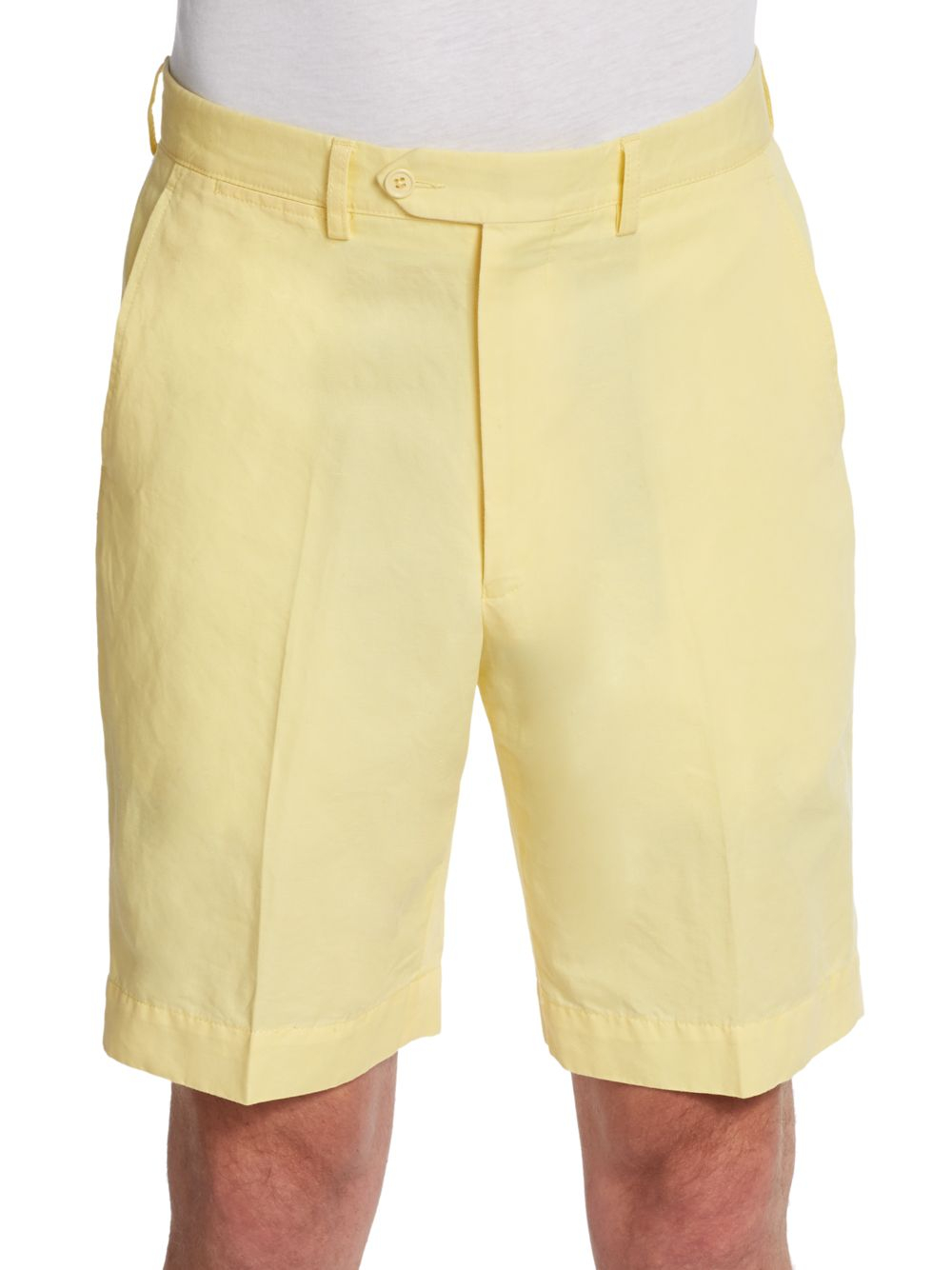 Santorelli Romeo Cotton & Linen Shorts in Yellow for Men | Lyst