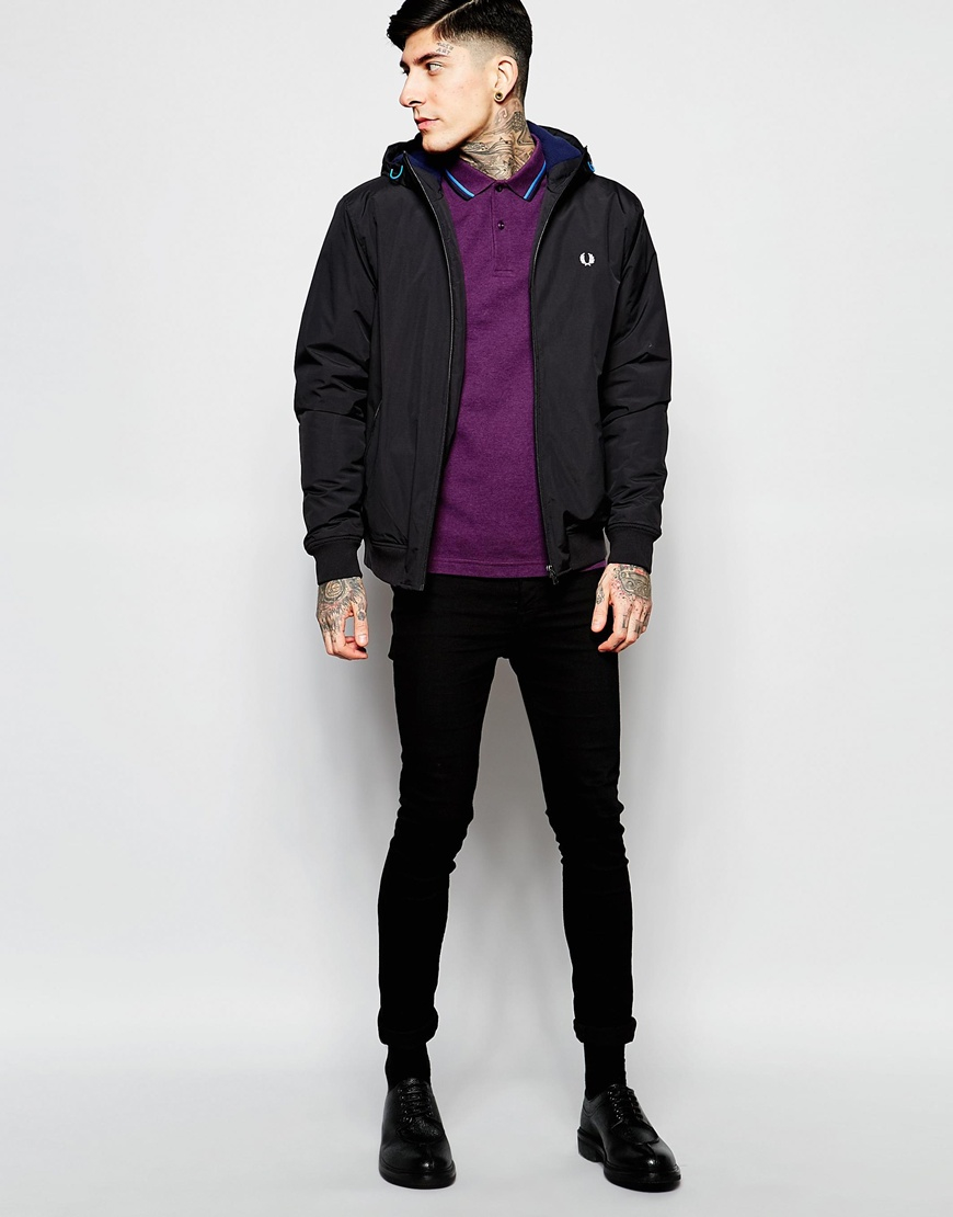 fred perry hooded insulated jacket