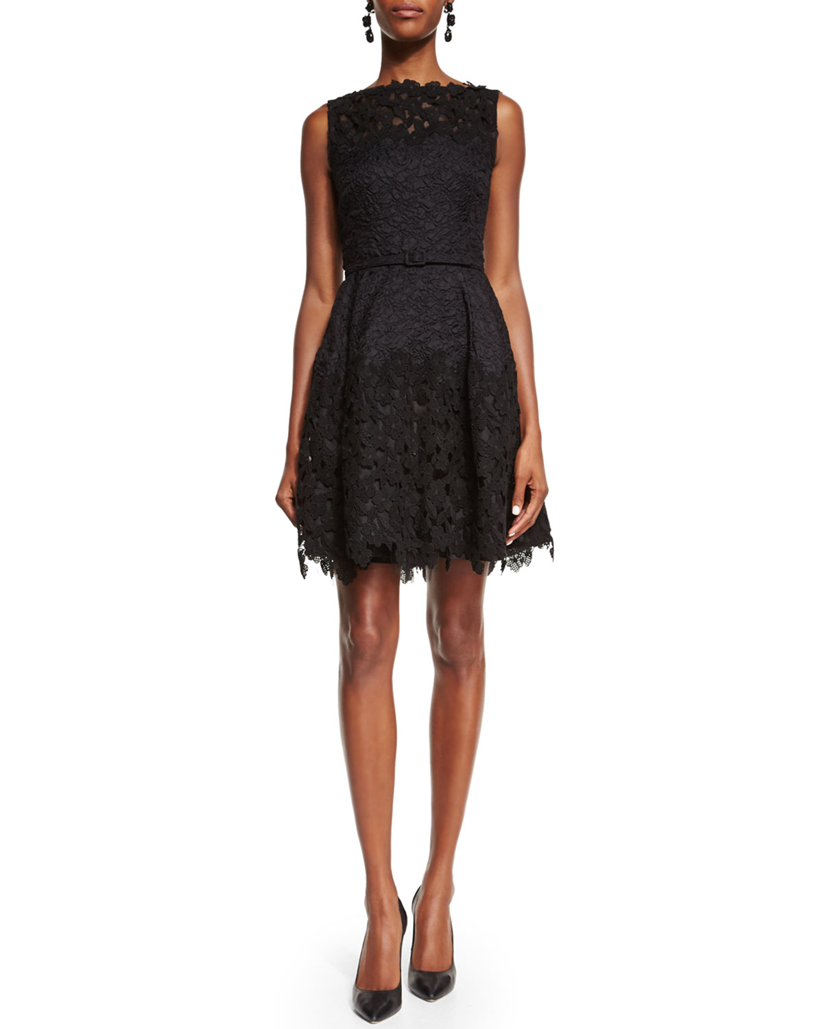fit and flare cocktail dress black