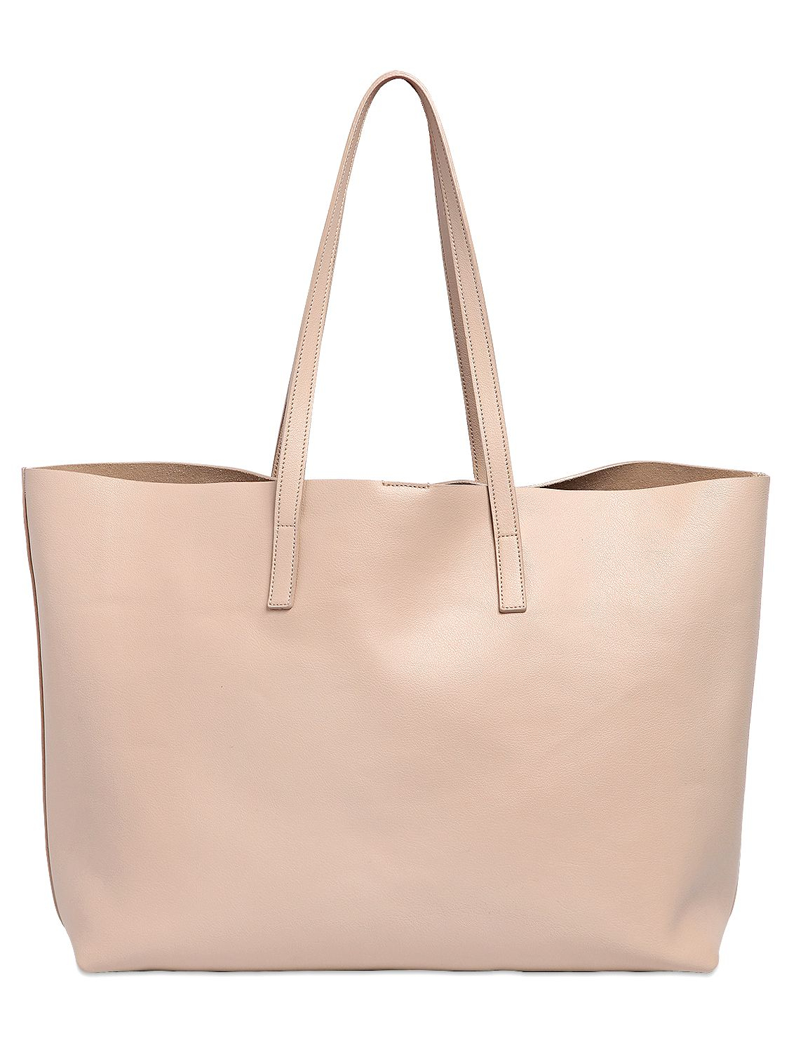 Saint Laurent Soft Leather Tote Bag in Beige (Natural) Lyst