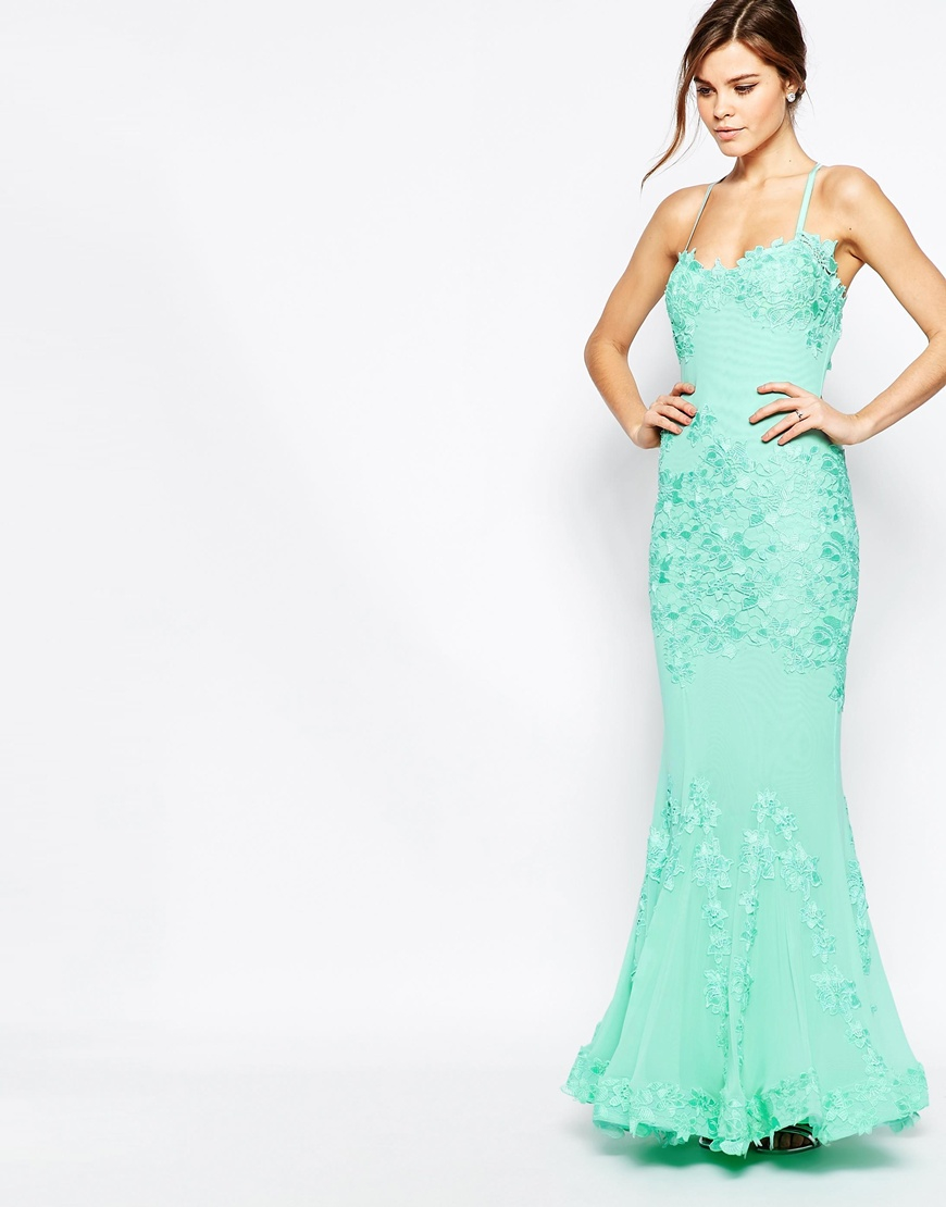 forever unique lace maxi dress