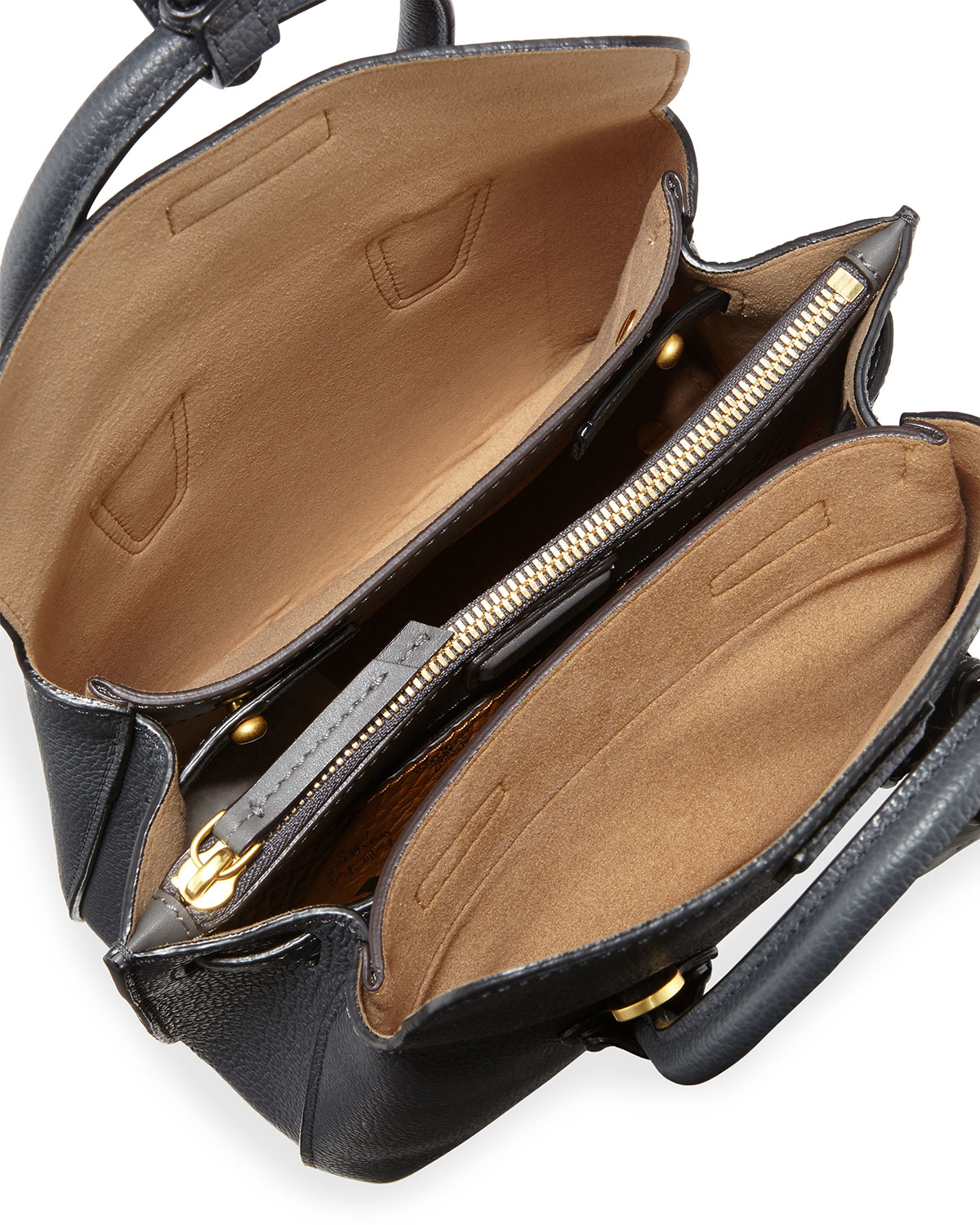 MCM Milla Mini Leather Tote Bag in Gray - Lyst