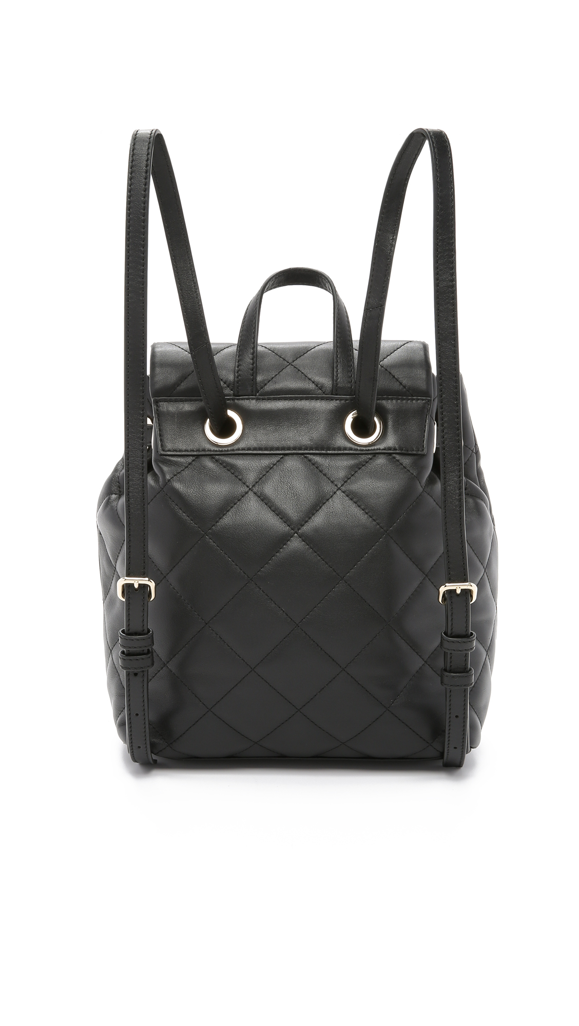 kate spade black quilted backpack