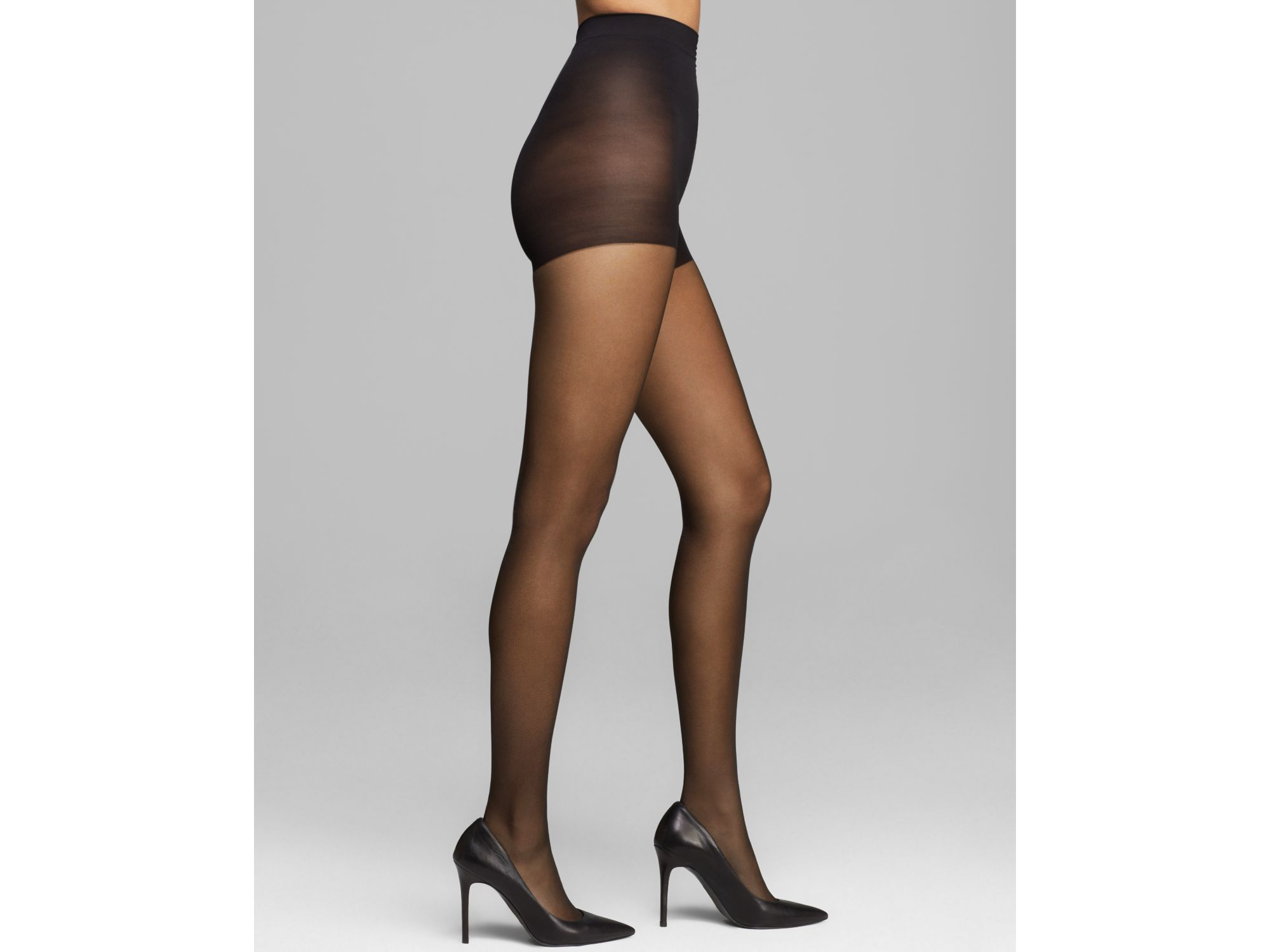 Calvin Klein Matte Ultra Sheer Control Top 620F in Black Lyst