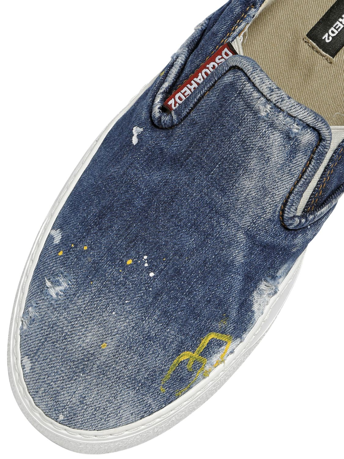 denim slip on trainers