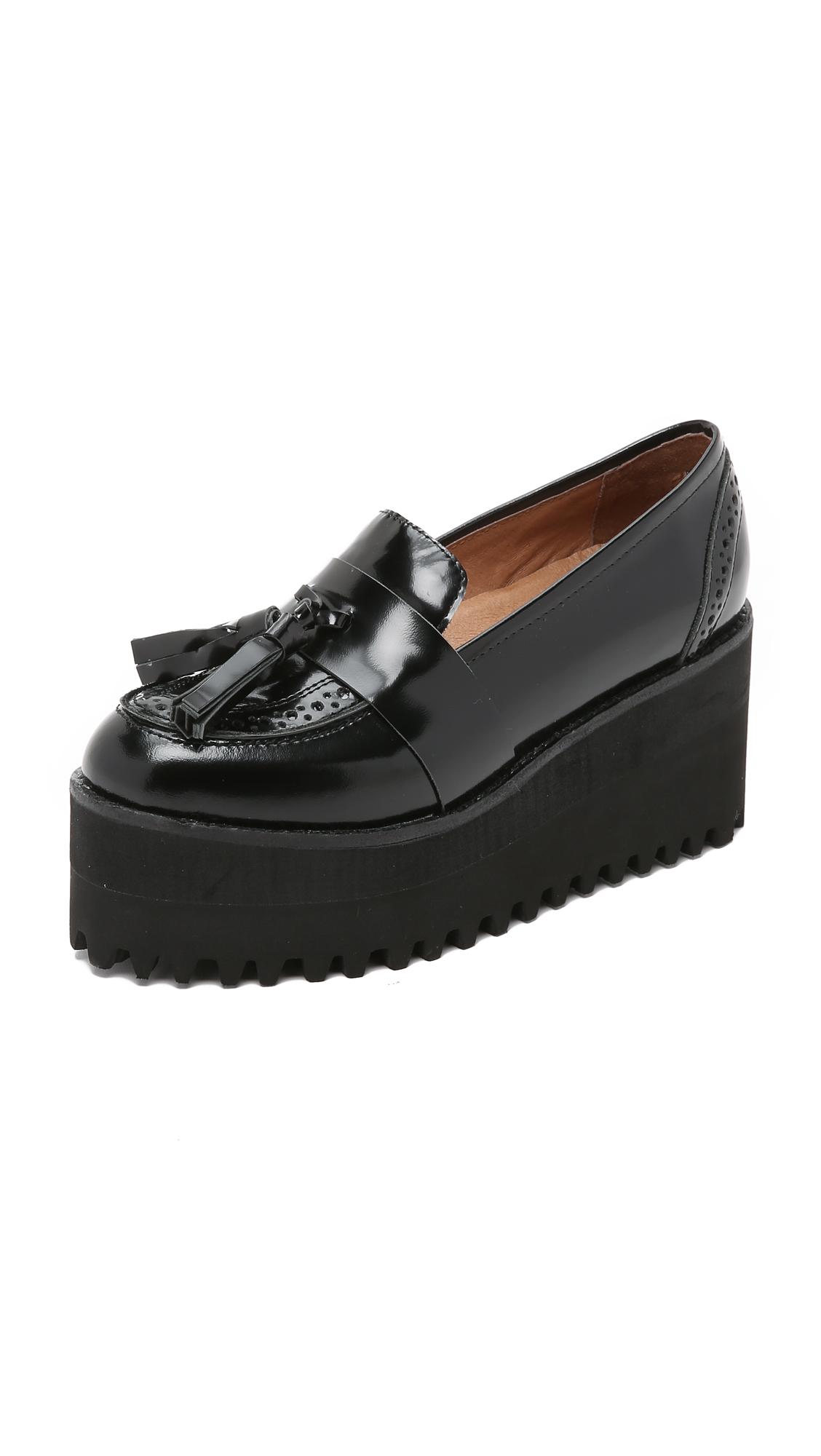 Lyst - Jeffrey Campbell Rogan Platform Loafers in Black