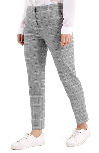 gray check pants
