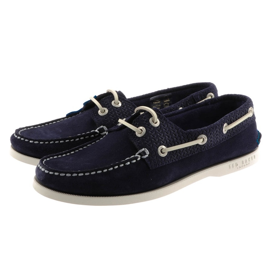 Ted Baker Jaacob Suede Boat Shoes Dark in Blue for Men - Lyst