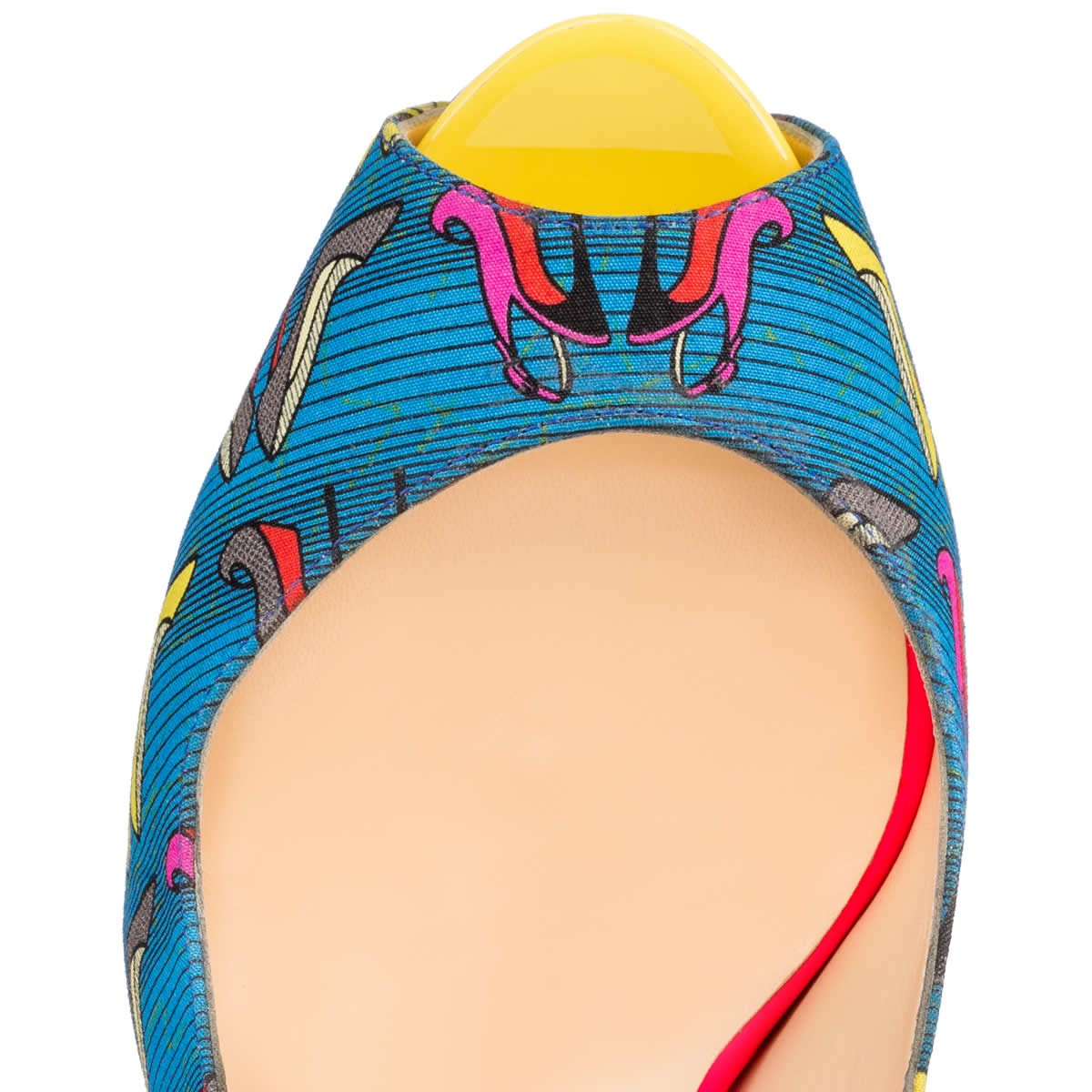 Christian louboutin Private Number Tissu Afri Loubi/Patent in Blue ...  