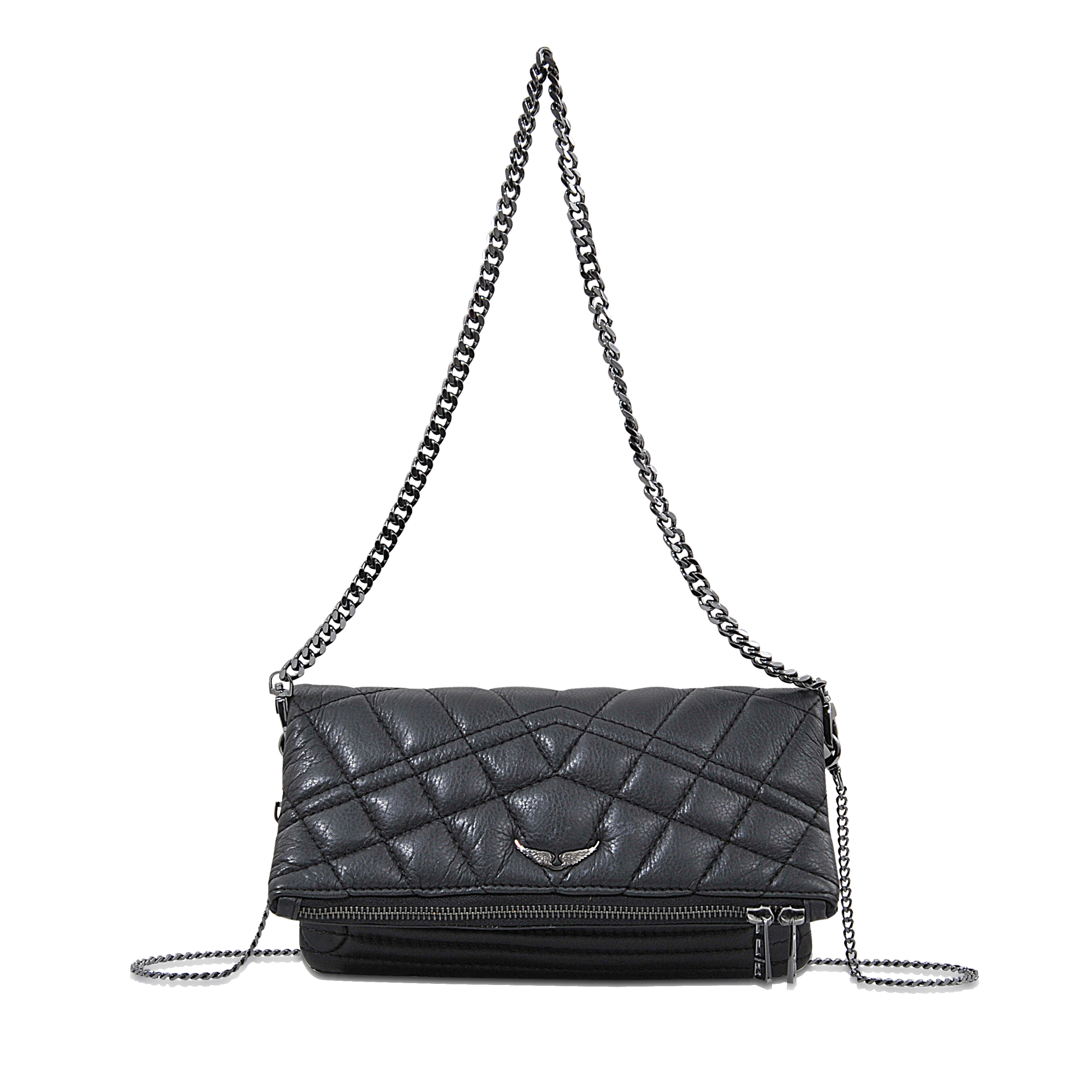 Zadig & Voltaire Rock Quilted Clutch in Black - Lyst
