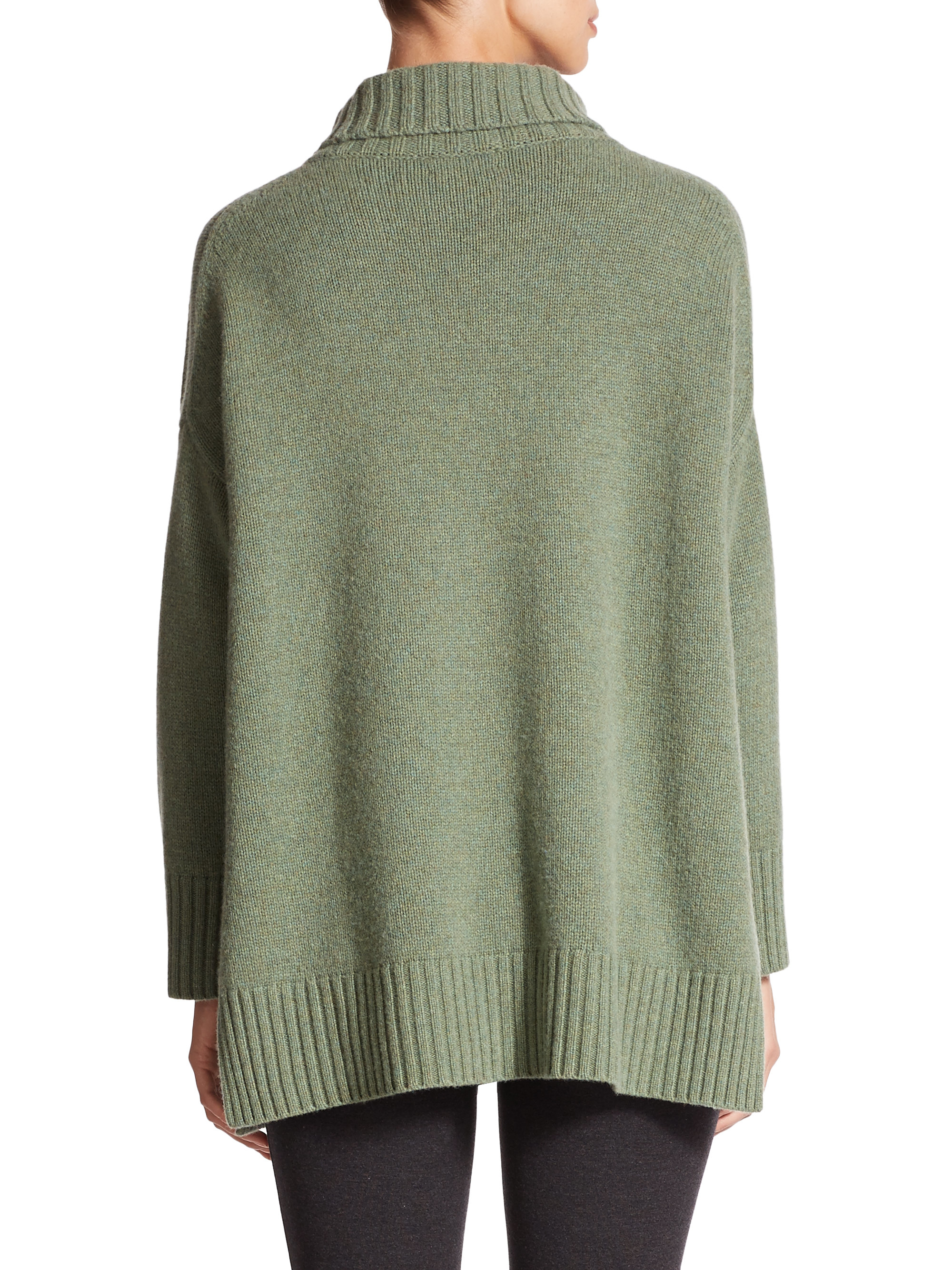 Polo Ralph Lauren Wool & Cashmere Oversized Turtleneck Sweater in Green -  Lyst