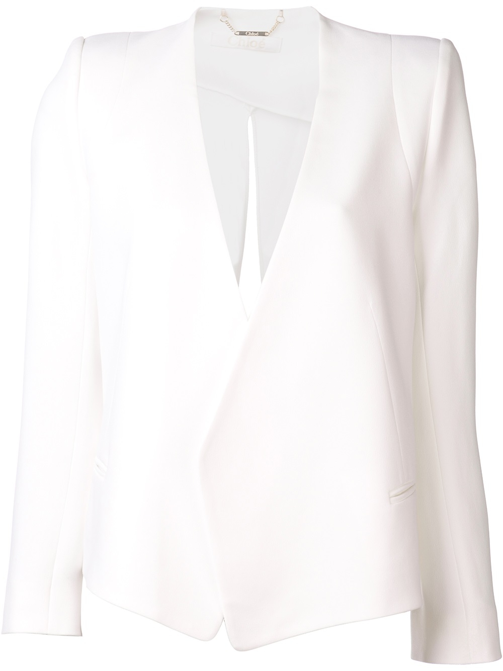 White clearance open blazer