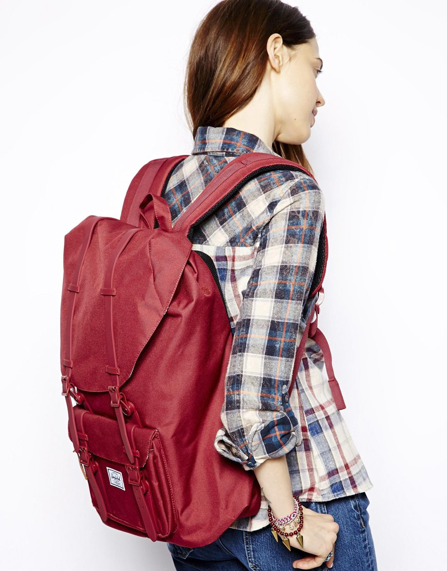 Lyst - Herschel Supply Co. Little America Backpack Mid Volume in Red