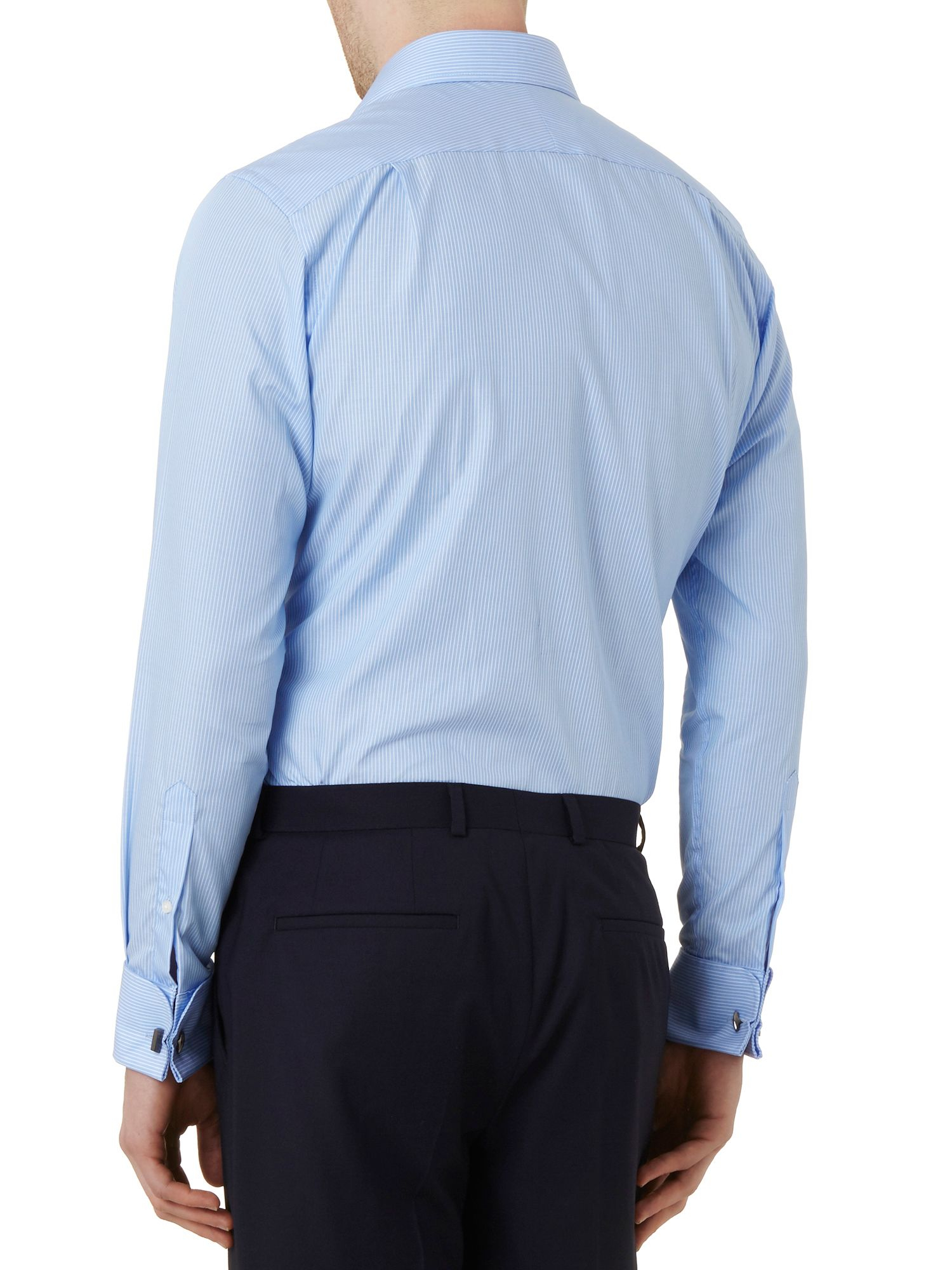 Austin reed Stripe Classic Fit Long Sleeve Shirt in Blue for Men | Lyst