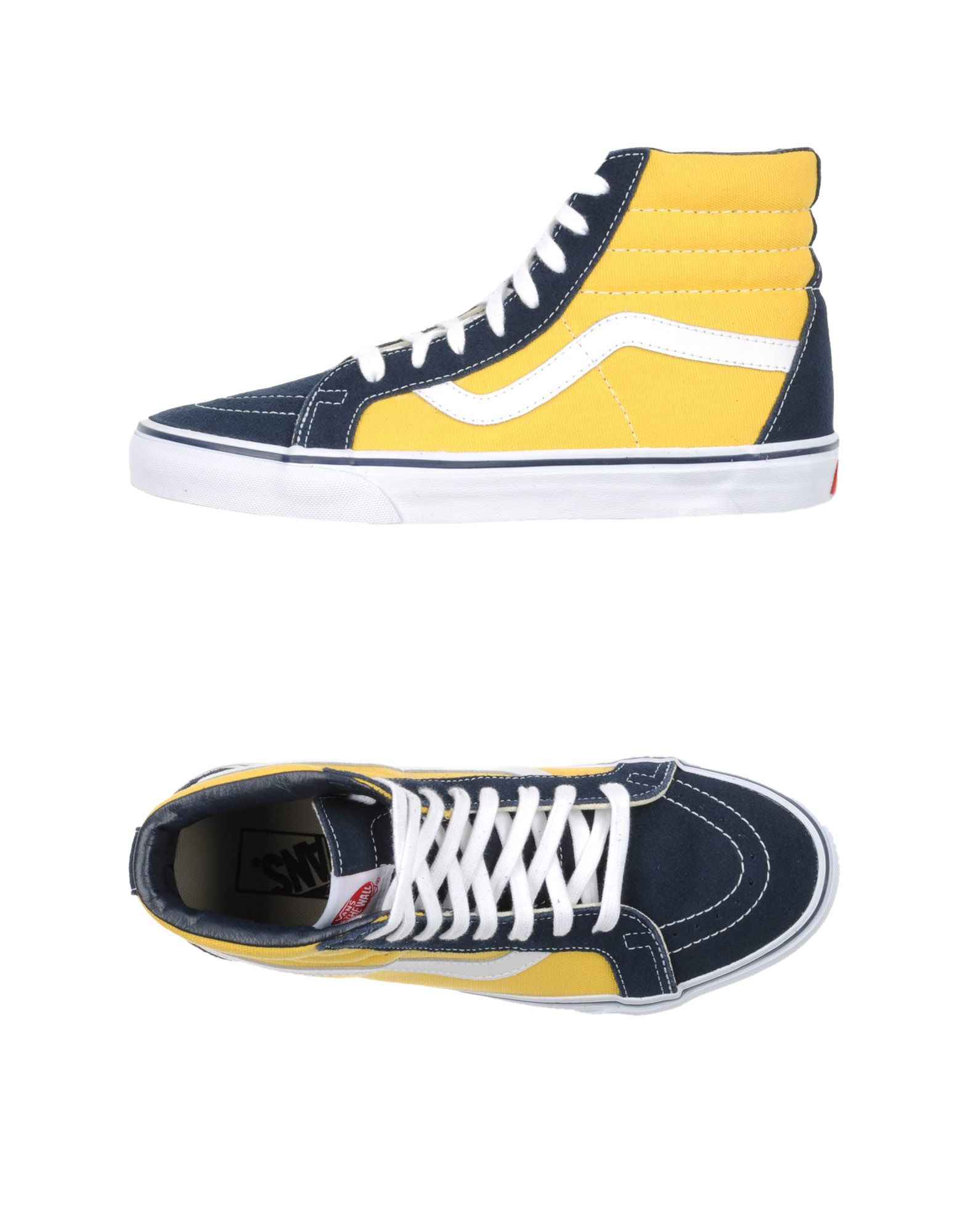 yellow and black vans high tops