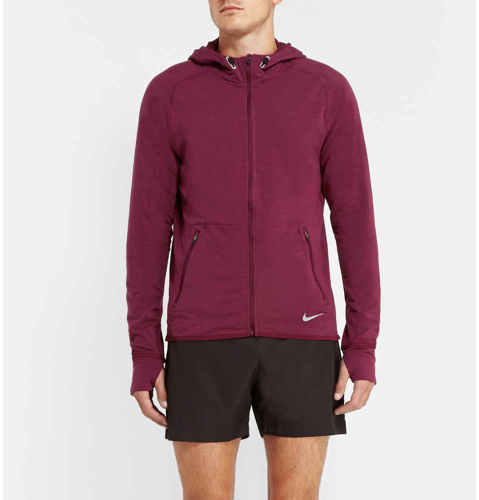 red dri fit nike hoodie