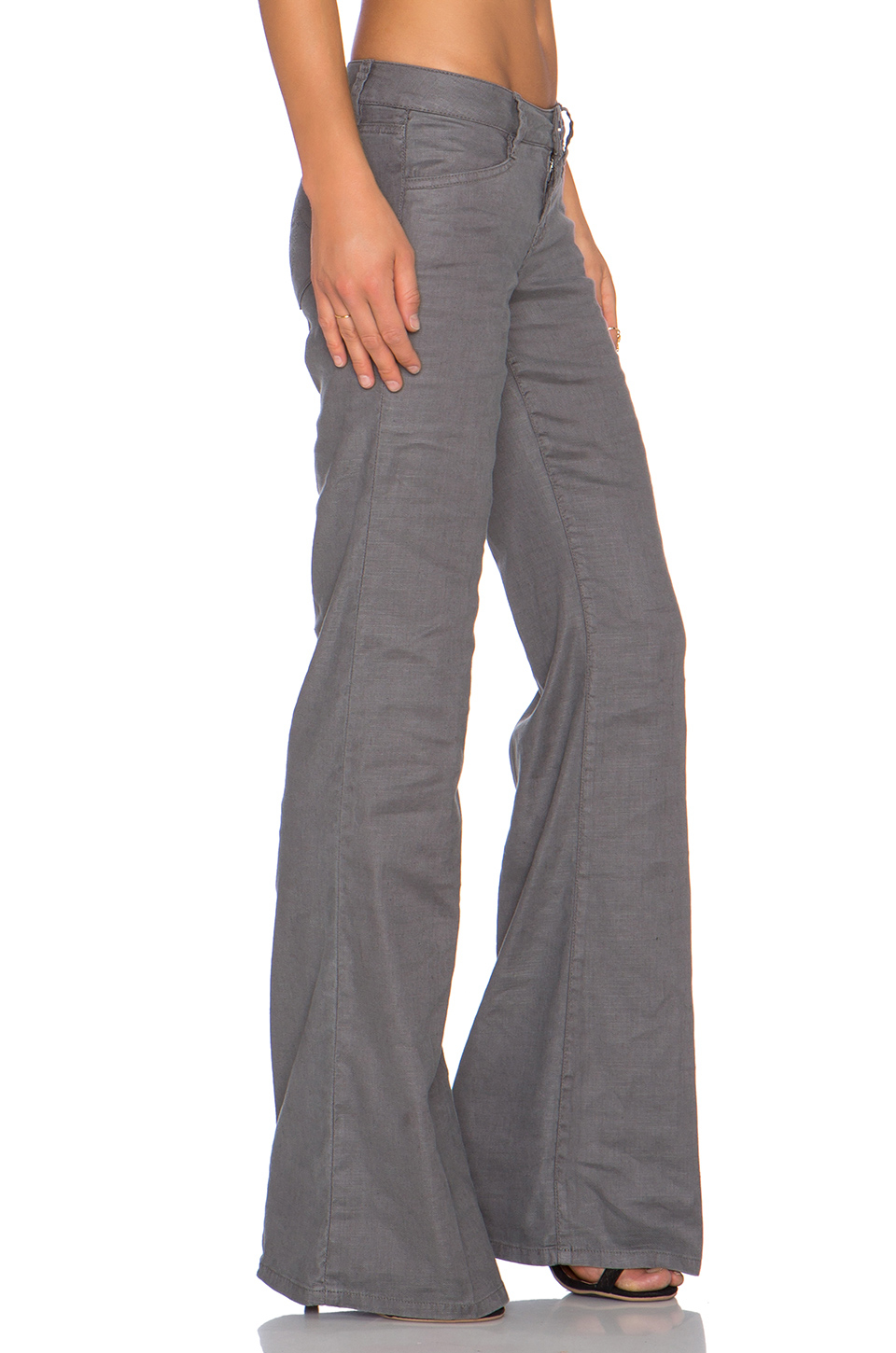 Level 99 Newport Wide Leg Pant in Gray 
