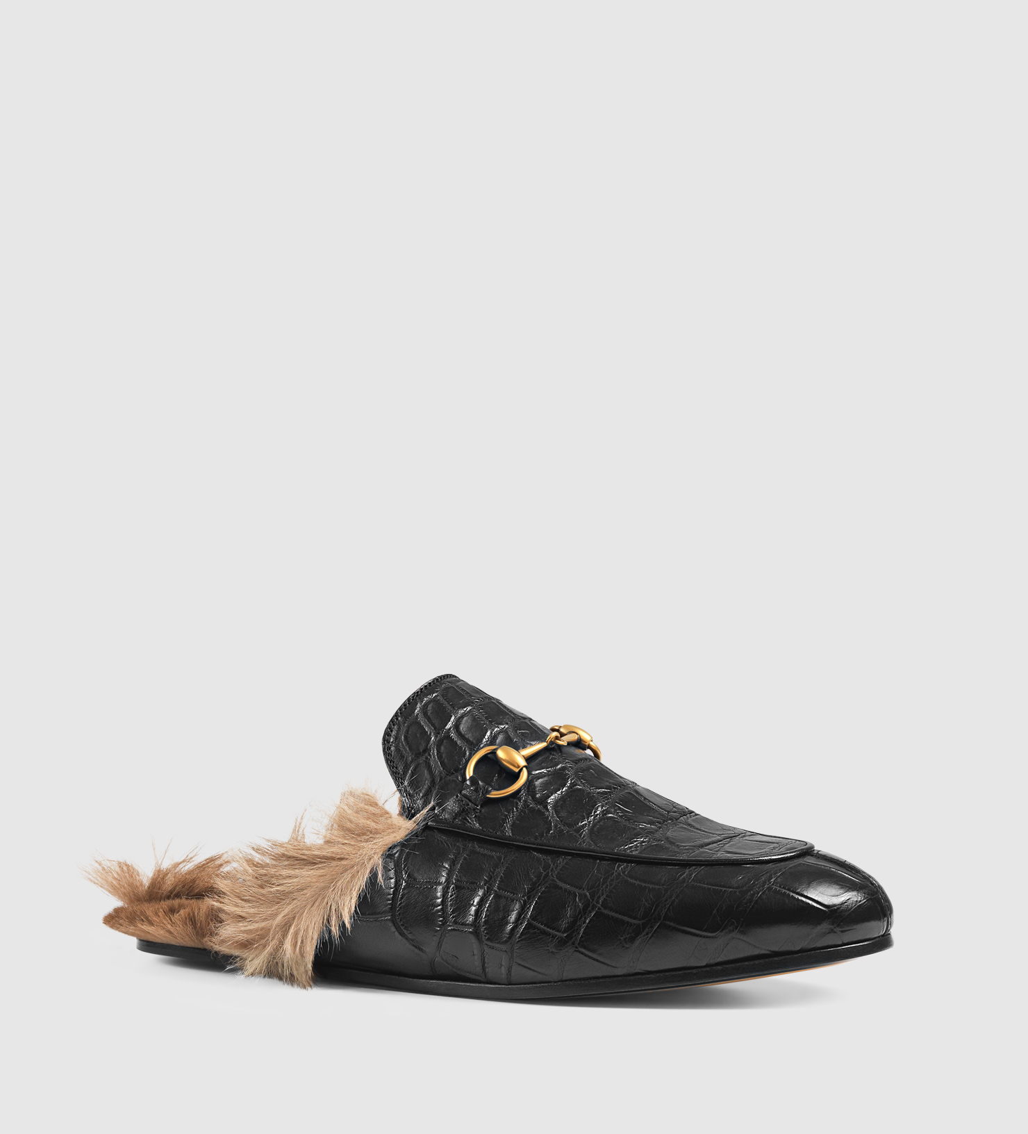 gucci princetown crocodile slipper