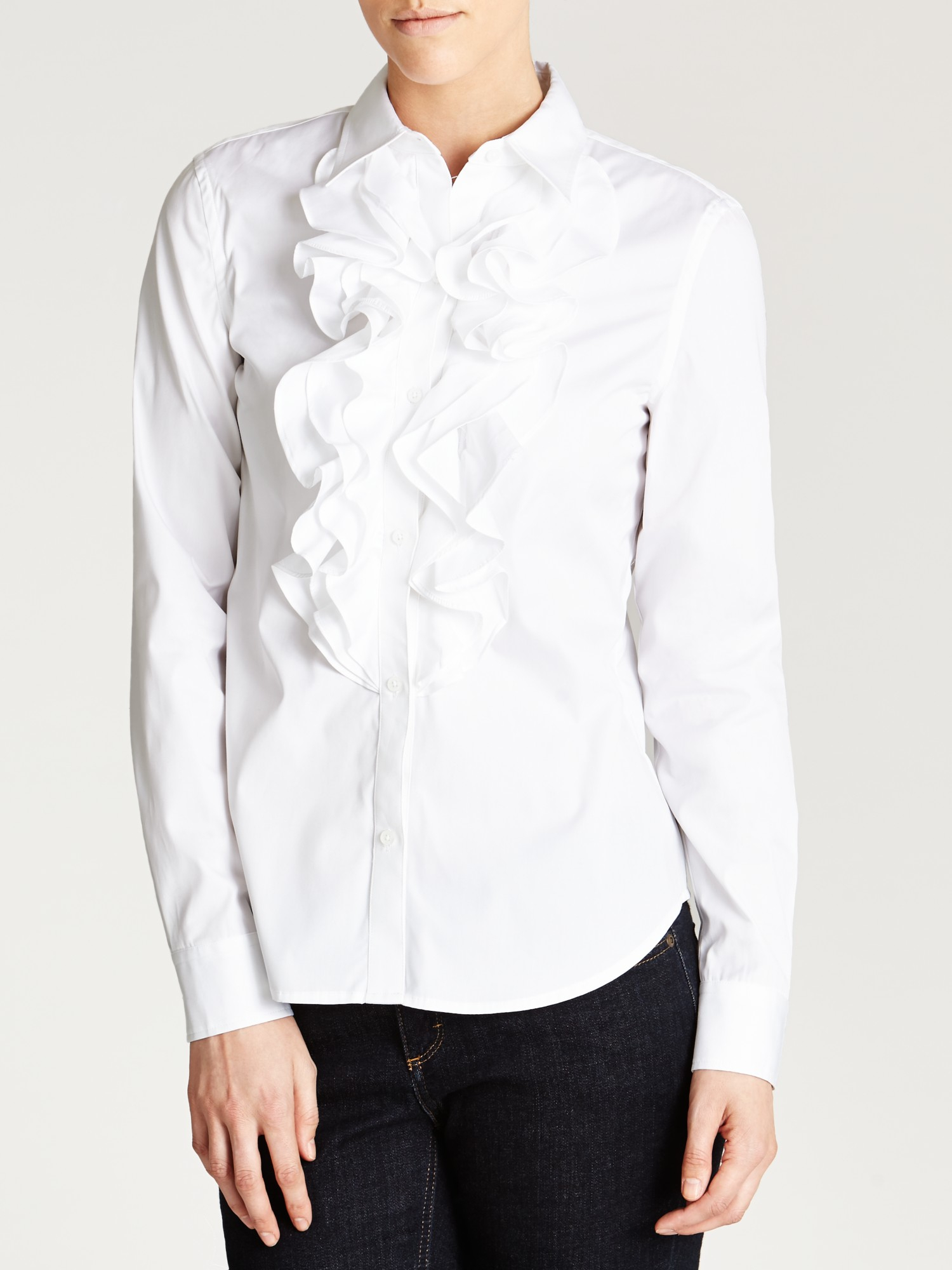 ralph lauren ruffle shirt