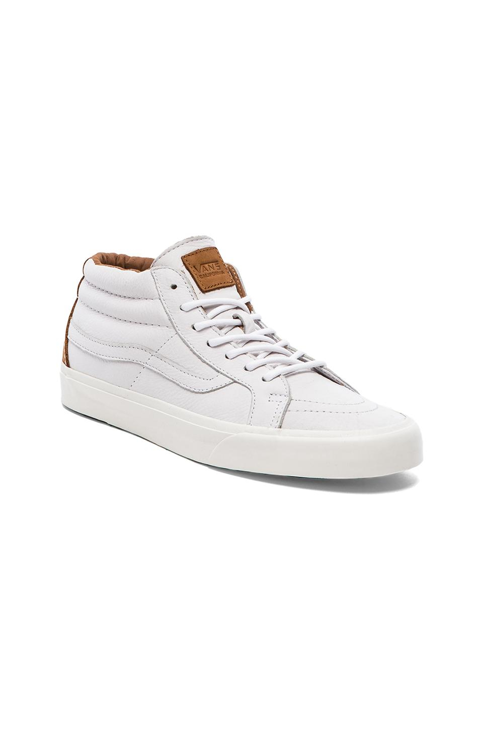 Vans California Sk8 Mid Nappa Leather in White for Men | Lyst